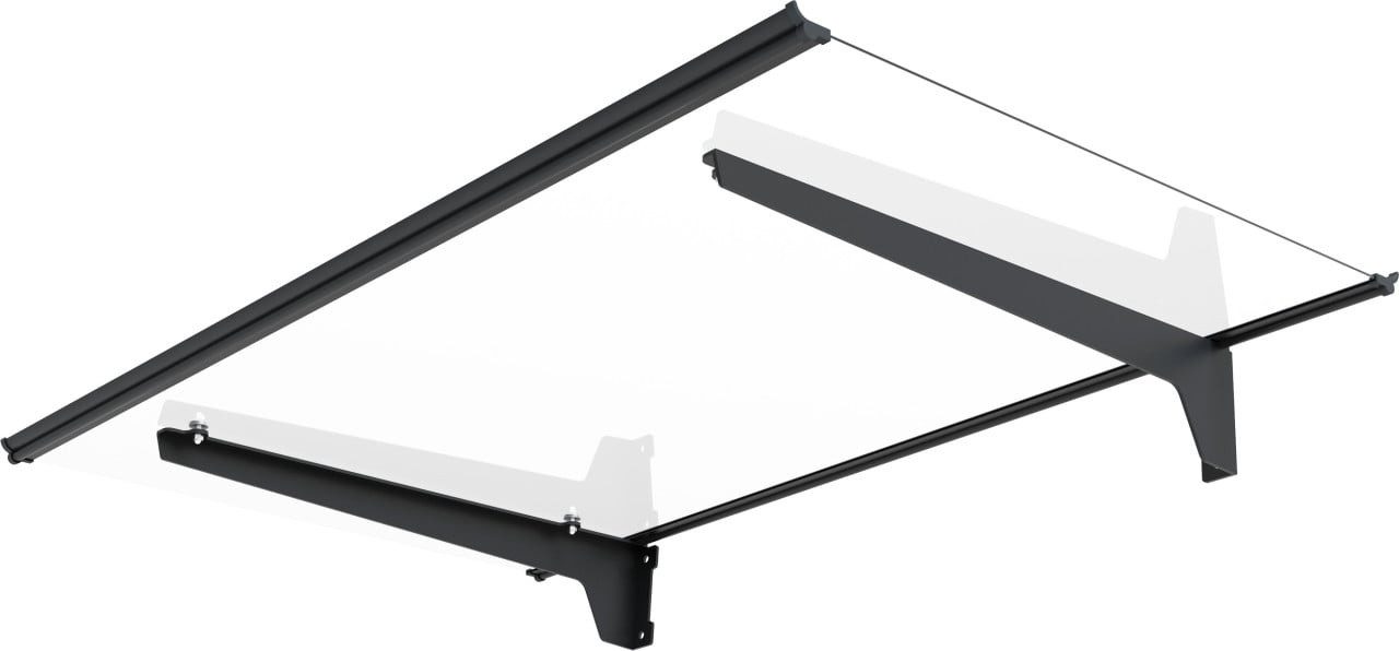 Trend Line Vordach TrendLine Vordach Nizza Aluminum schwarz 140 x 90 – Bild 3 von 4