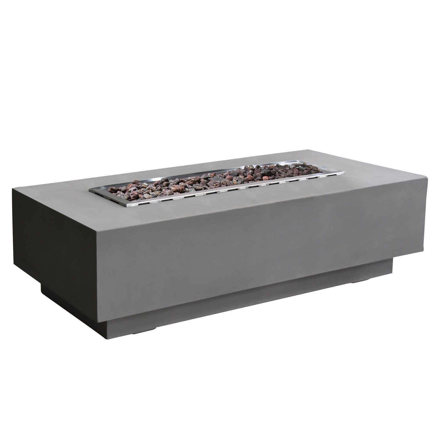 ELEMENTI Feuertisch Gasfeuerstelle "Granville" in Beton-Optik, modernes Design, langlebiges Produkt