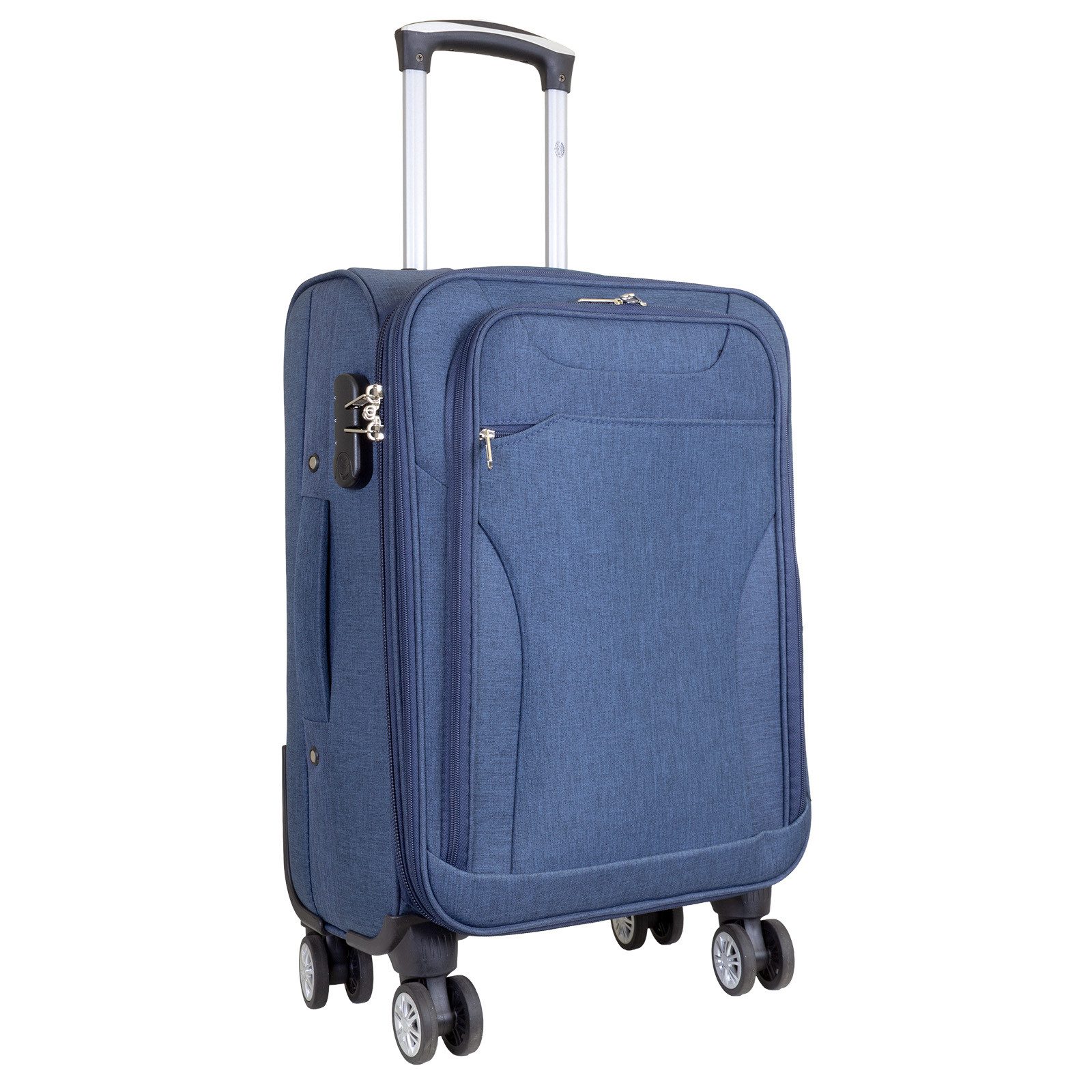 Trendyshop365 Weichgepäck-Trolley Cremona, 4 Rollen