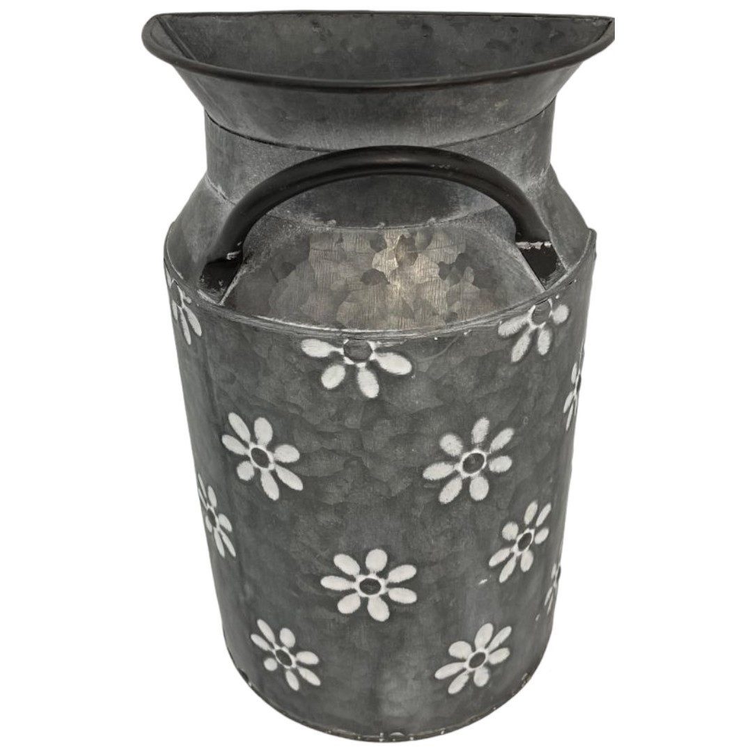 Figurendiscounter Gartenfigur Deko Milchkanne grau