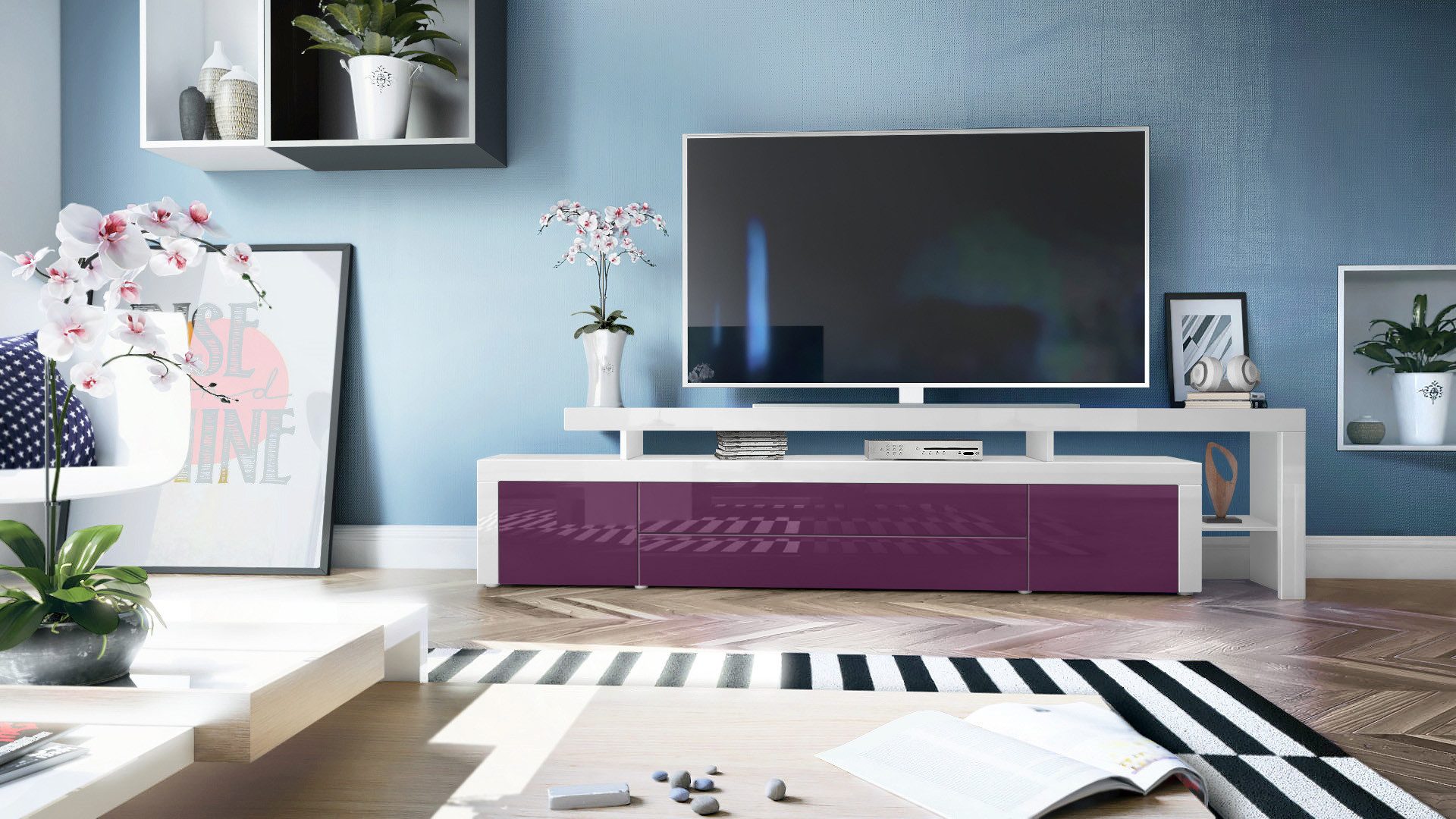 Vladon Lowboard Leon (TV-Kommode, mit zwei günstig online kaufen