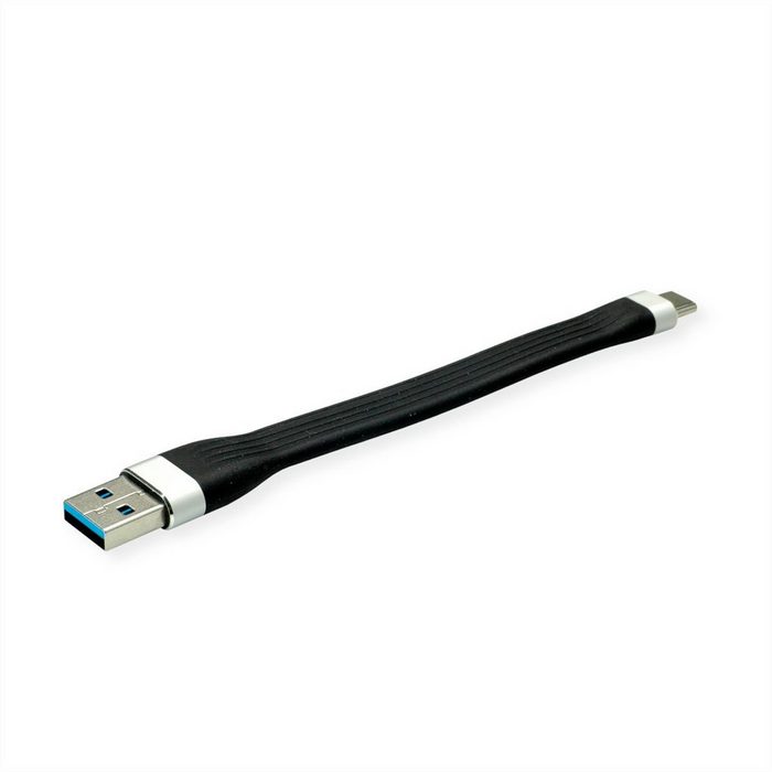 ROLINE USB 3.2 Gen 1 Silikonkabel A-C ST/ST USB-Kabel USB 3 Typ A Männlich (Stecker) USB Typ C (USB-C) Männlich (Stecker) (11 cm)