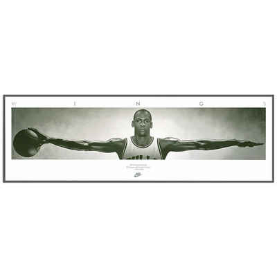 Close Up Poster »Michael Jordan Wings gerahmt Rahmenfarbe Anthrazit-Metallic«