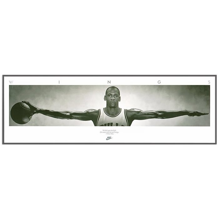 Close Up Merchandise-Figur Michael Jordan Wings gerahmt Rahmenfarbe Anthrazit-Metallic