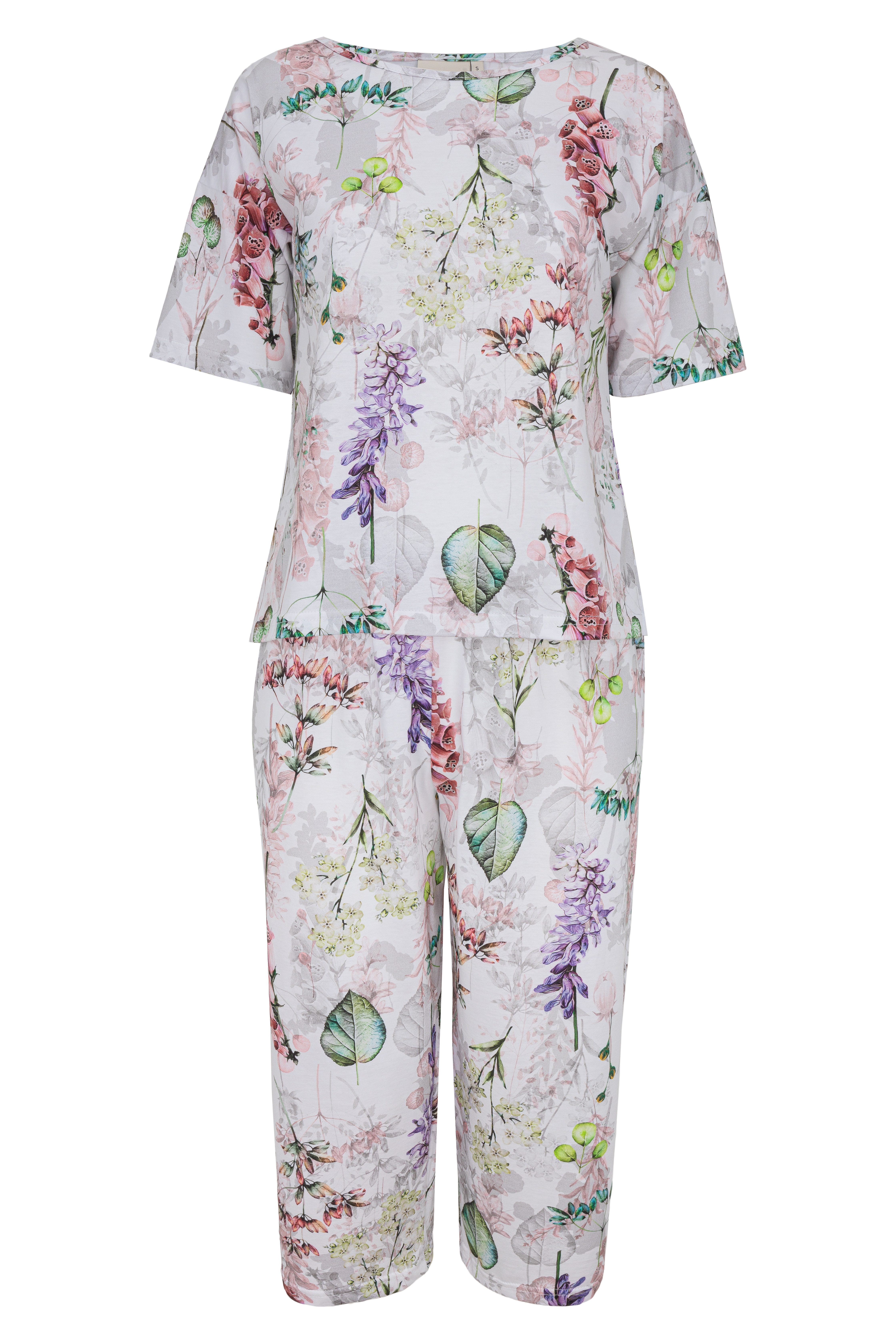 Mademoiselle Sommeil Capri-Pyjama mit geblümten Allover-Druck günstig online kaufen