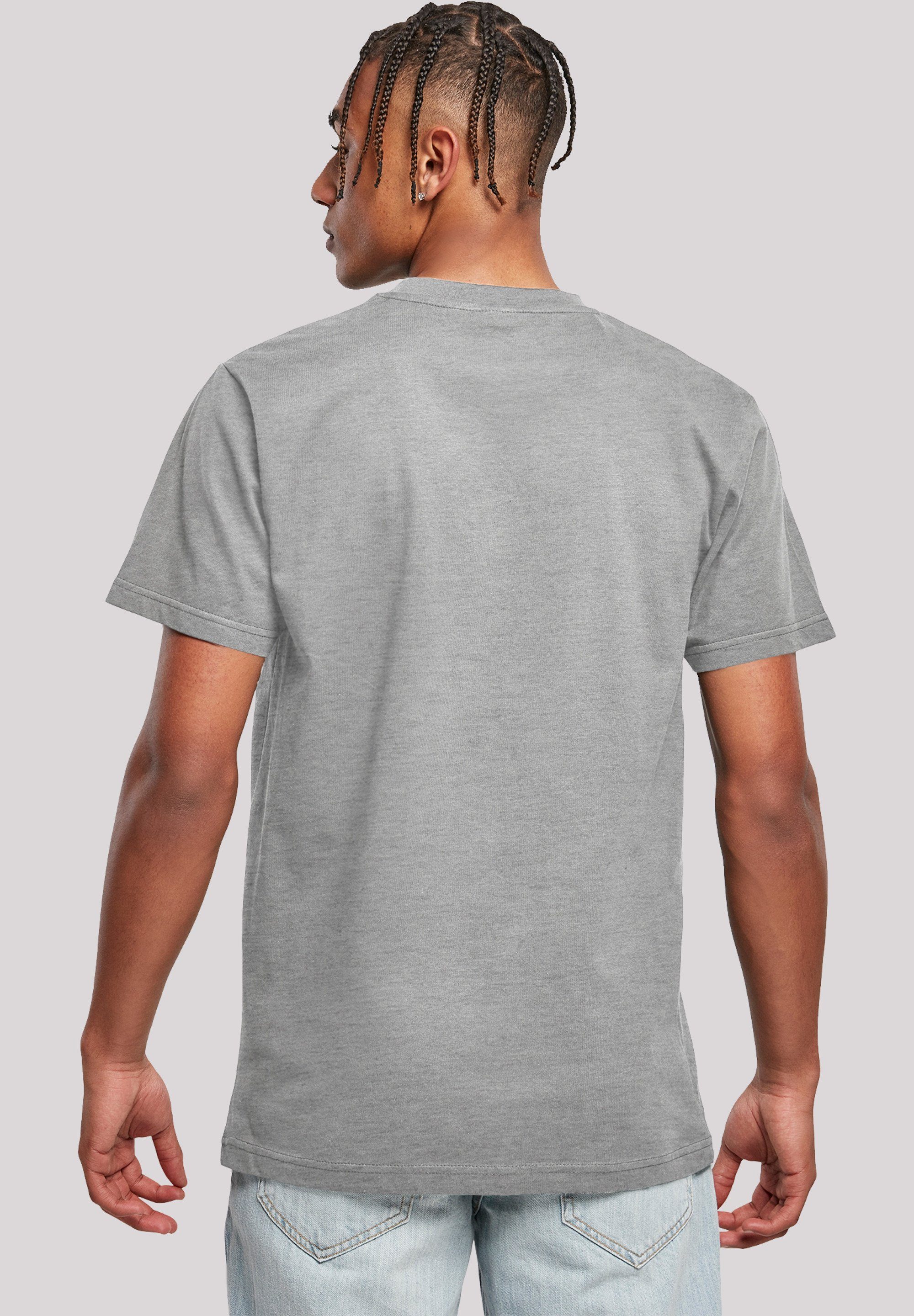 F4NT4STIC Big T-Shirt Herren,Premium heather Theory Bang Bazinga grey Merch,Regular-Fit,Basic,Bedruckt