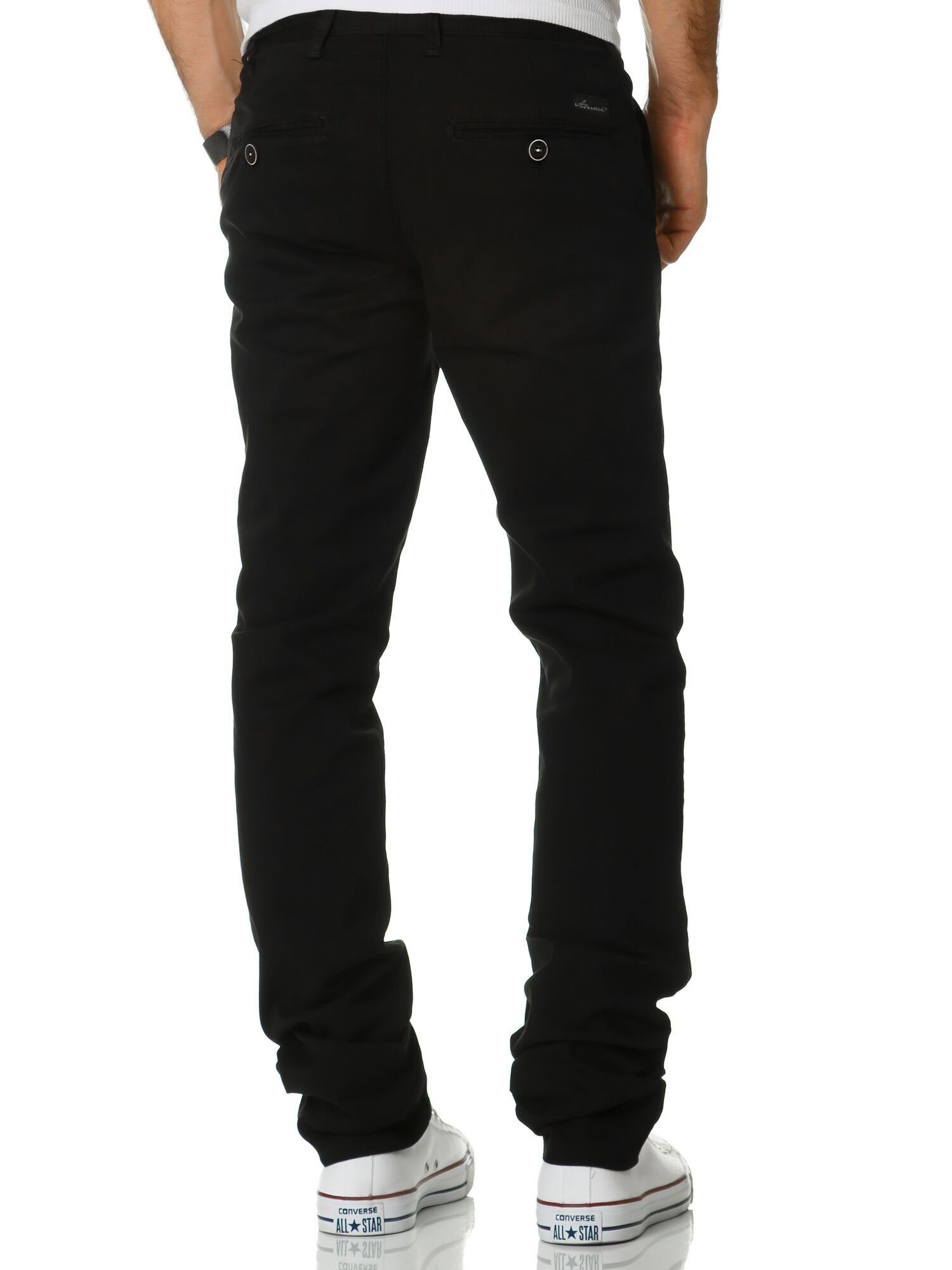 Amaci&Sons Chinohose WASHINGTON Slim Fit Chino mit Stretch Herren Regular Slim Stretch Chino Hose Fit – Bild 4 von 5