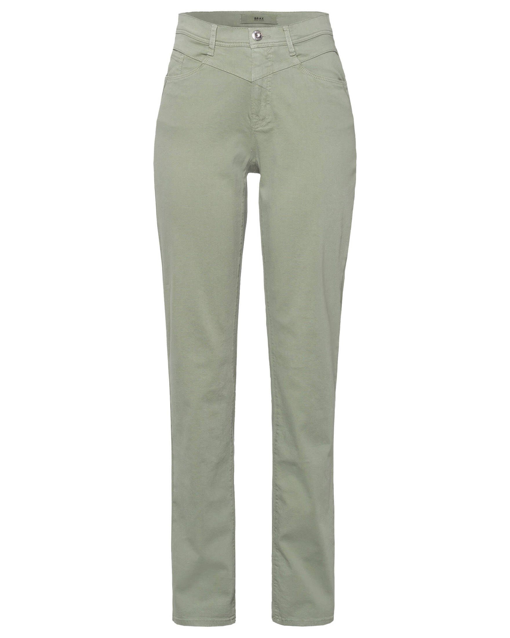 Brax 5-Pocket-Jeans Damen Jeans CAROLA (1-tlg) khaki (44)