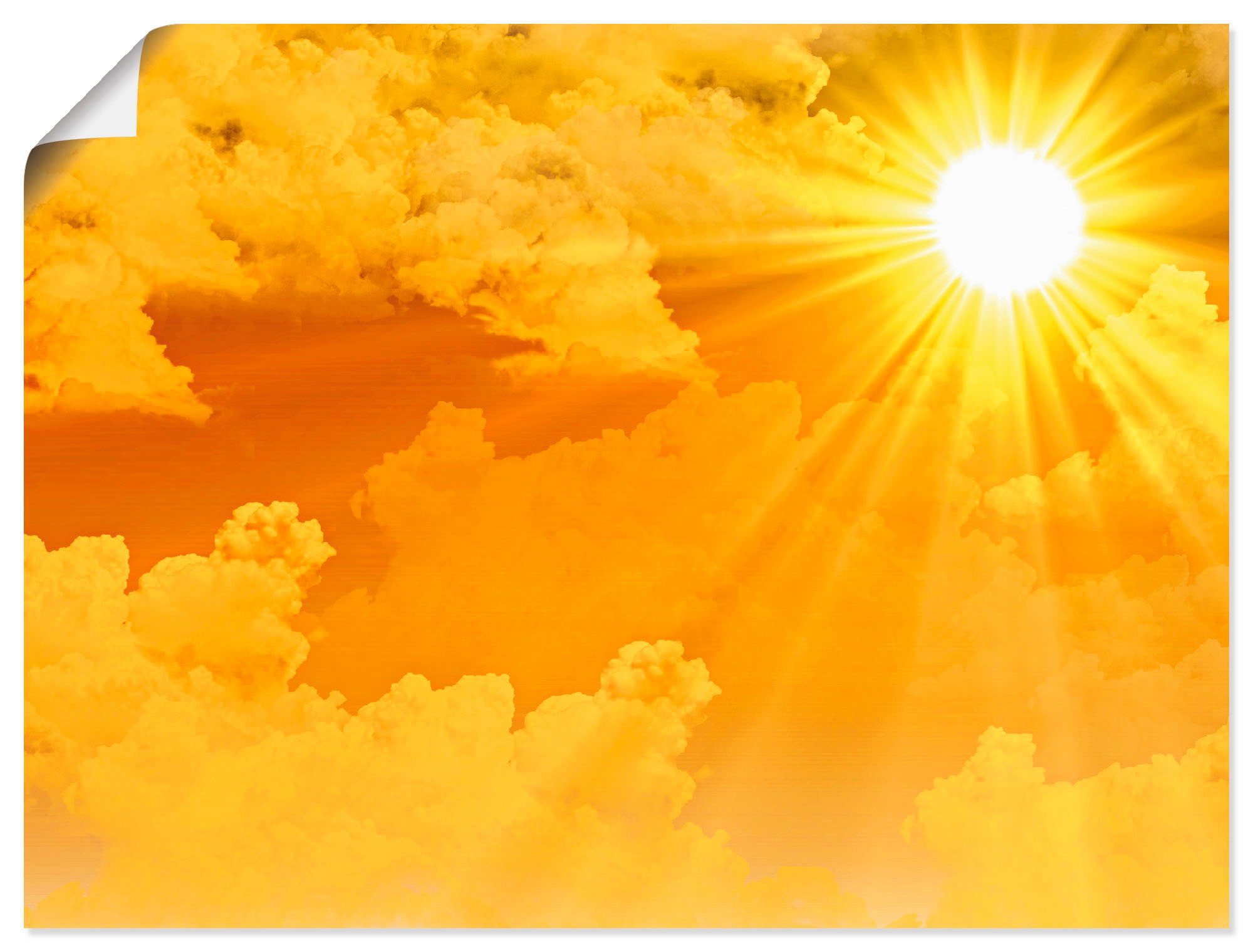 Artland Wandbild Warme Sonnenstrahlen, Himmel (1 günstig online kaufen