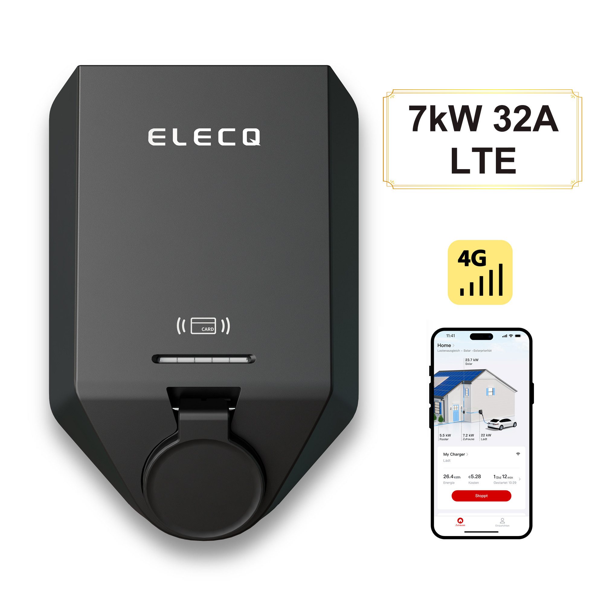 Elektroauto-Ladestation H1, Wallbox mit App