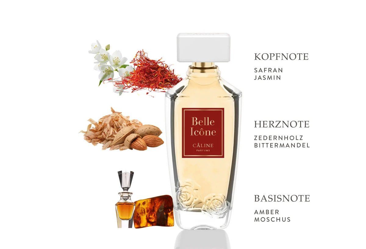 Caline Eau de Parfum CÂLINE Belle Icône Eau de Parfum, 60 ml, Glasflakon