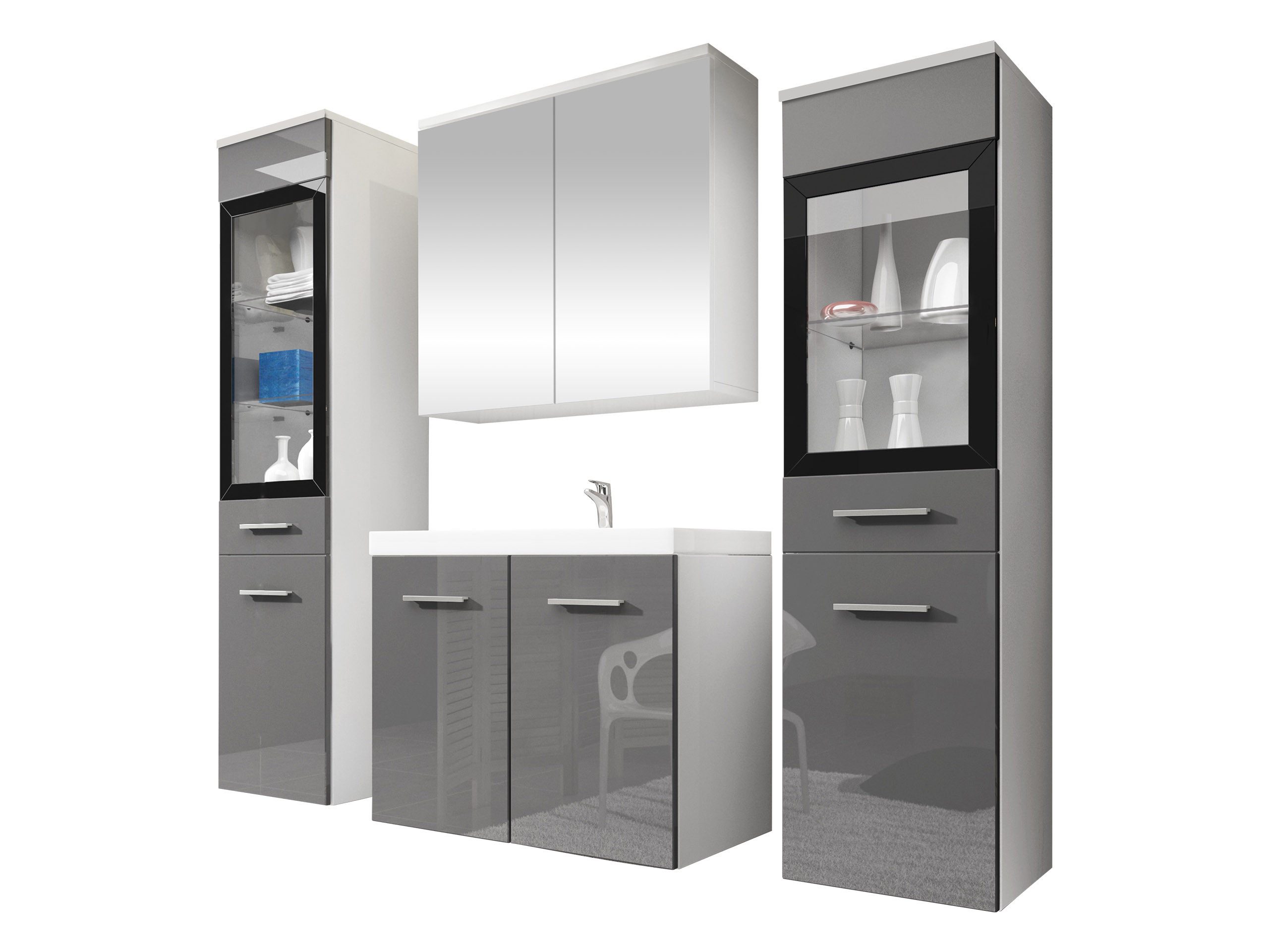 MIRJAN24 Badmöbel-Set Madrit II, (5er-Set, Waschbeckenschrank, günstig online kaufen