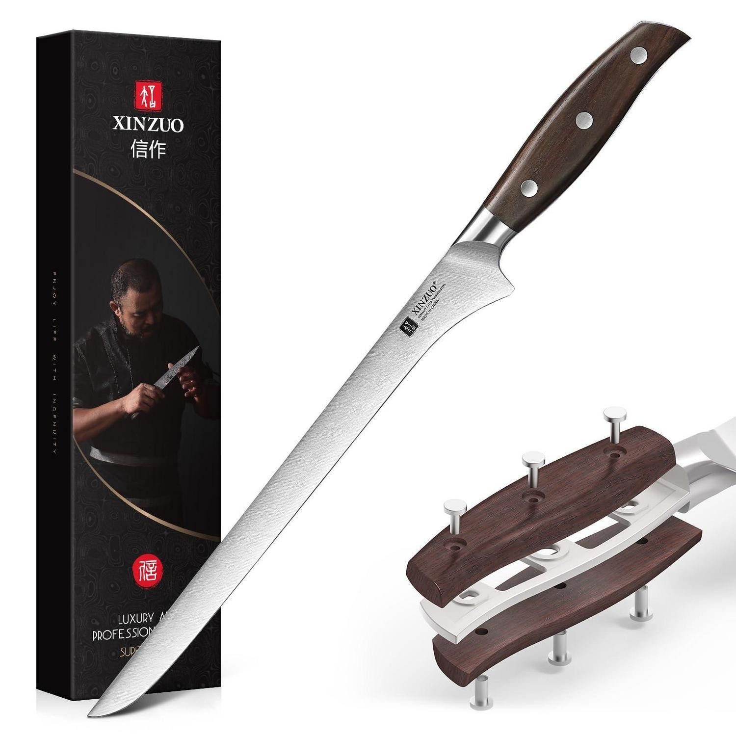LuxusKollektion Schinkenmesser Schinkenmesser 25.5cm Deutsches Edelstahl Ergonomischer Griff