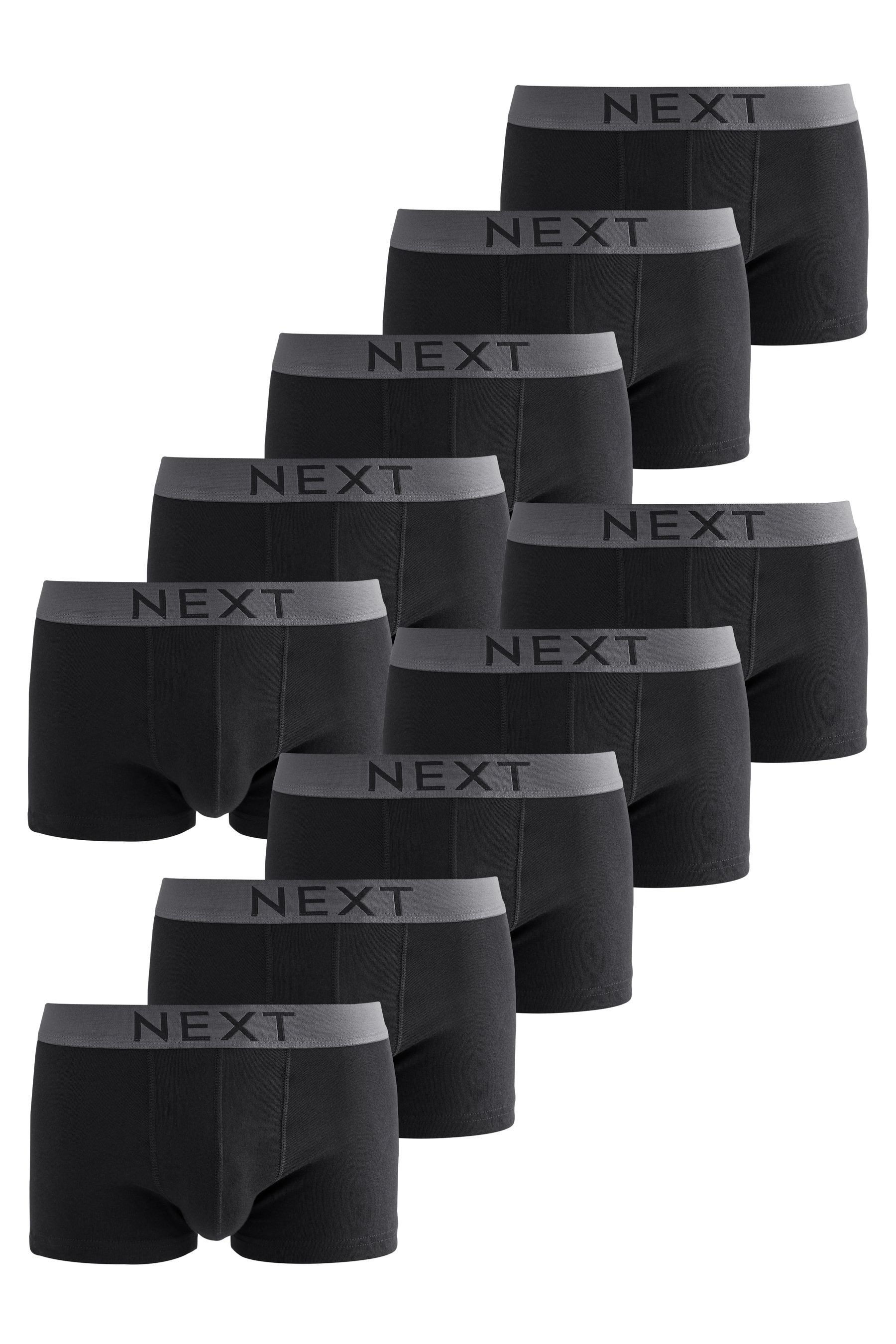 Next Hipster Hüfthosen aus reiner Baumwolle, 10er-Pack (10-St)