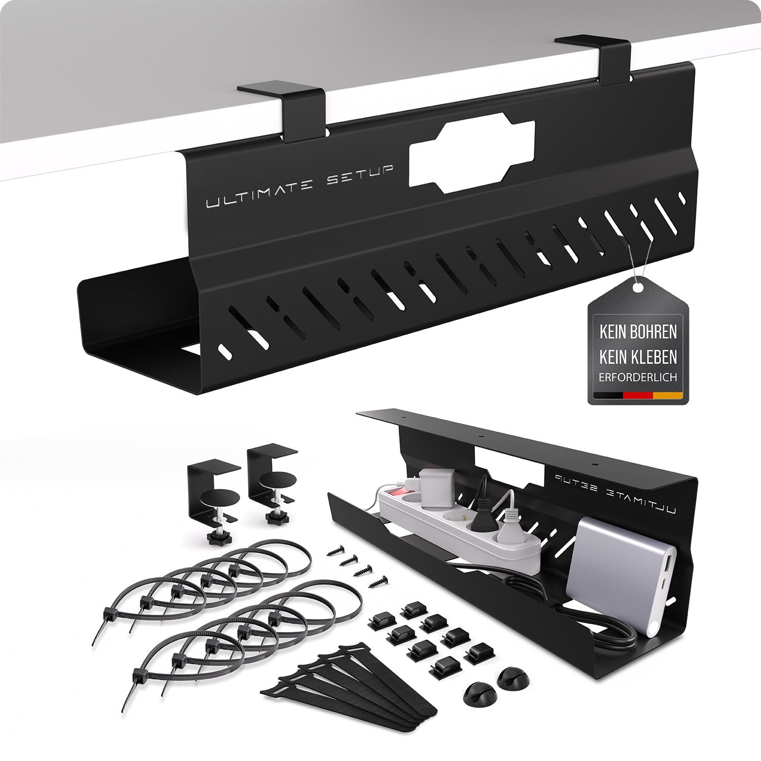 Ultimate Setup Kabelführung Kabelkanal Schreibtisch - Kabelmanagement (1-St)