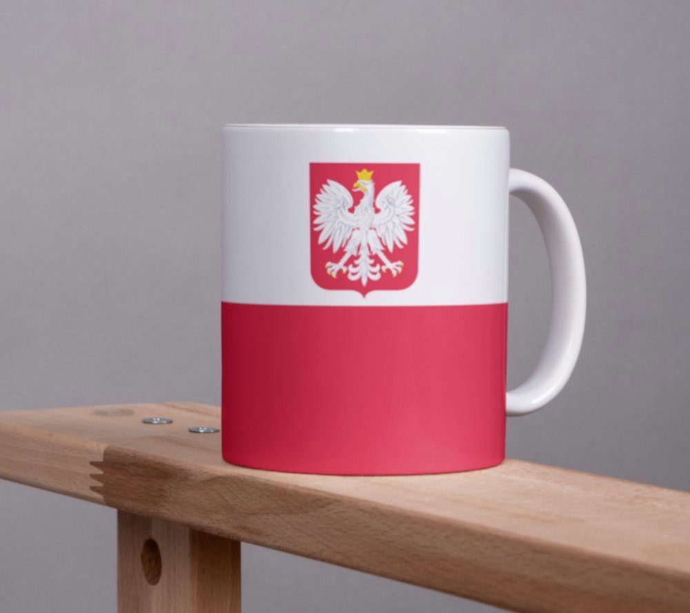 Tinisu Tasse Kaffeetasse Polen Pot Flagge Kaffee Tasse Becher PO Coffeecup