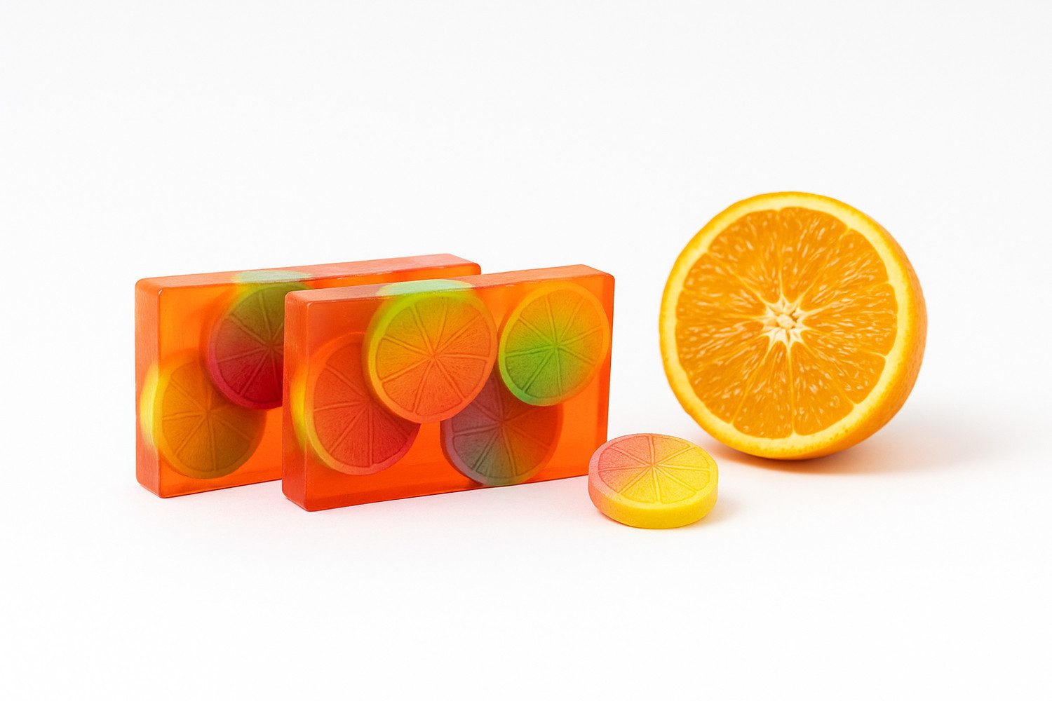 Nesbel - Spüren Sie die Reinheit? Handseife Orange, Glycerin Hand-und Dusch Seife mit Ziegenmilch 100g