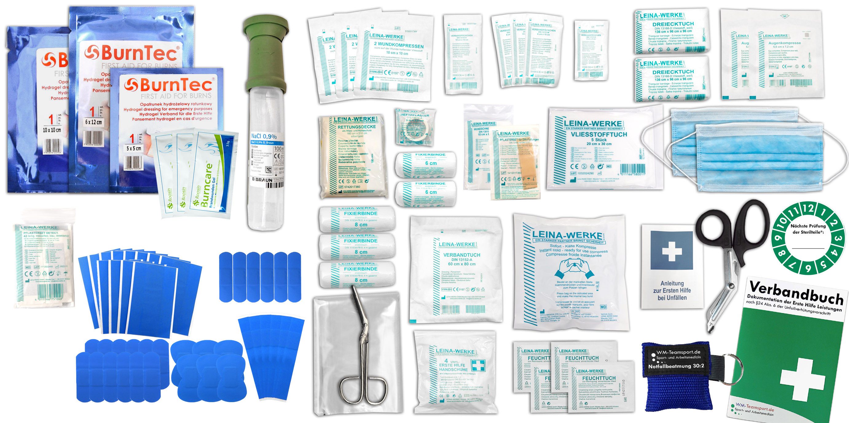 WM-Teamsport Erste-Hilfe-Set Erste Hilfe SET GASTRO DIN/EN 13157 PLUS 1 mit Beatmungshilfe