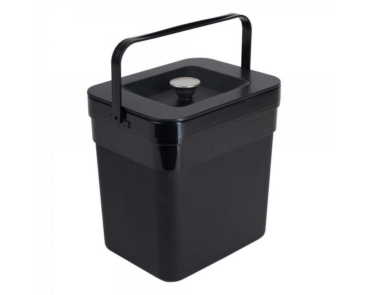Hailo Einbaumülleimer Hailo Bio-Eimer 4 L 9977201 für Öko Vario XL schwarz mit Deckel, Hailo Bio Eimer 9977201 schwarz 190 x 200 x 150 mm