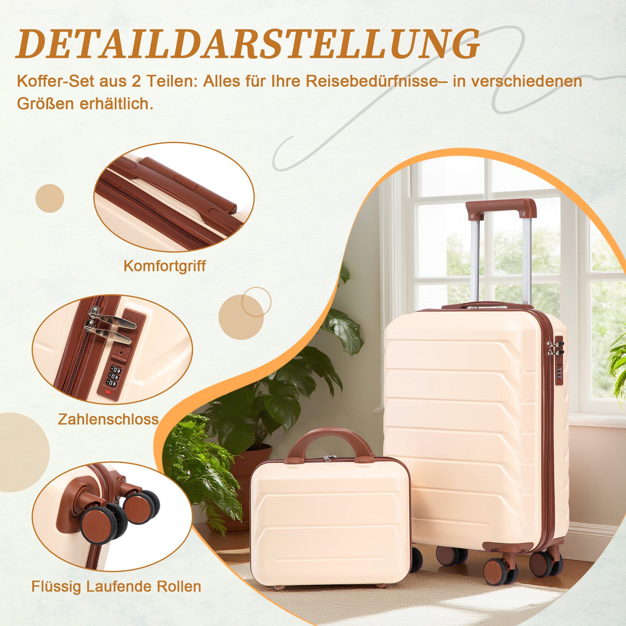 GLP Trolleyset Hartschalen Koffer S-M Set Reisekoffer Trolley, 4 Rollen, (R günstig online kaufen