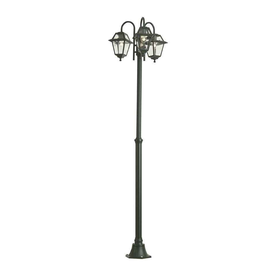 Qazqa Gartenleuchte Berta, ohne Leuchtmittel, Neutralweiß, QAZQA Laterne außen, e27, Grün, Aluminium, classic-antique