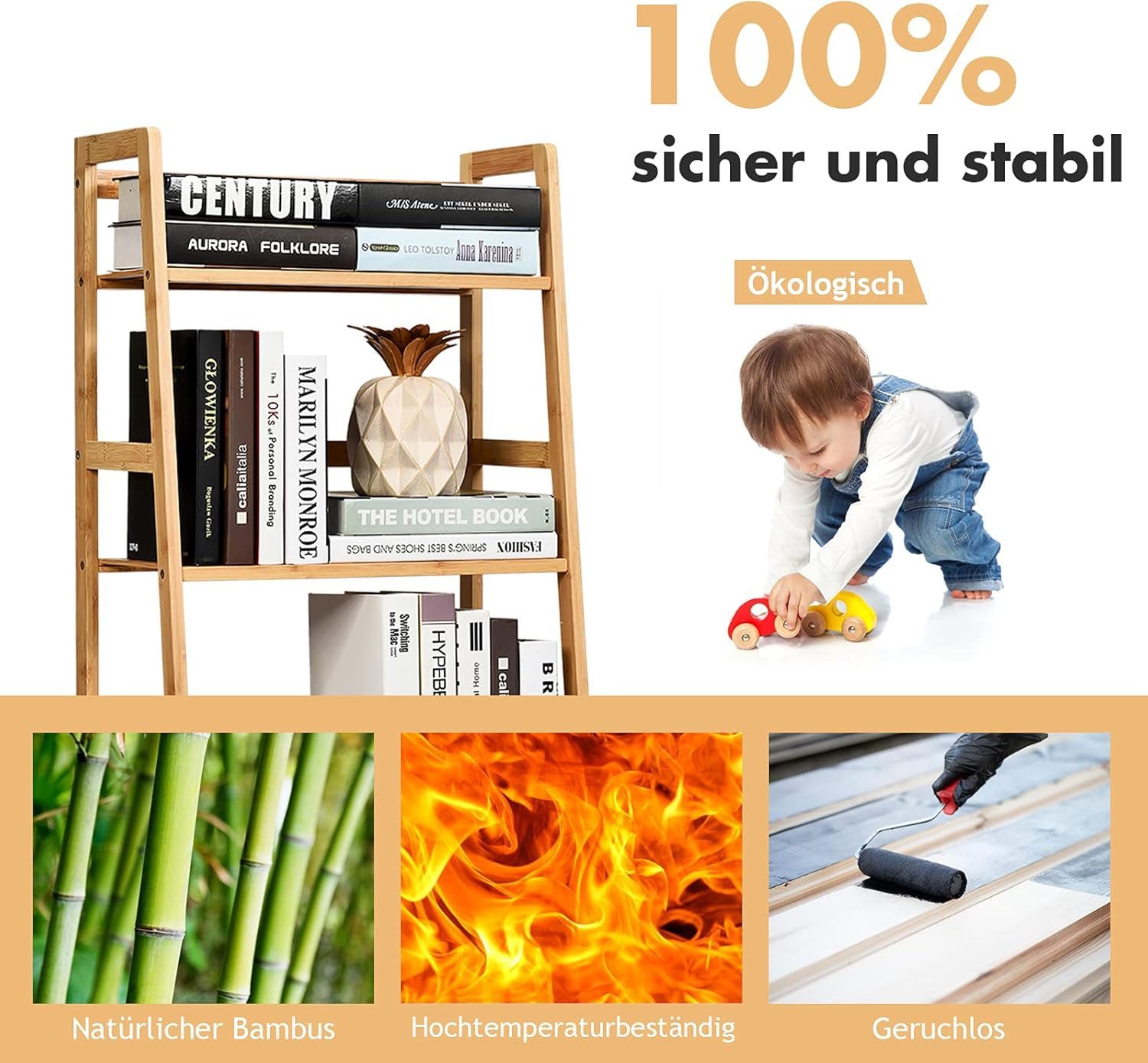 KOMFOTTEU Blumenständer, 4 Etagen Leiterregal aus günstig online kaufen