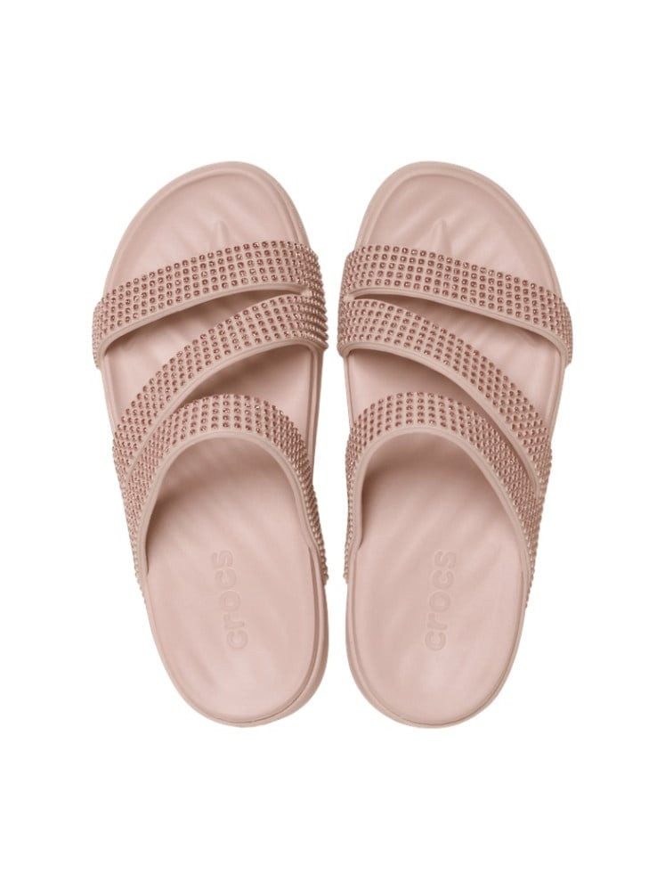 Crocs Sandale Getaway Gems Strappy Quartz hellbraun - Damen Badeschuh – Bild 4 von 5