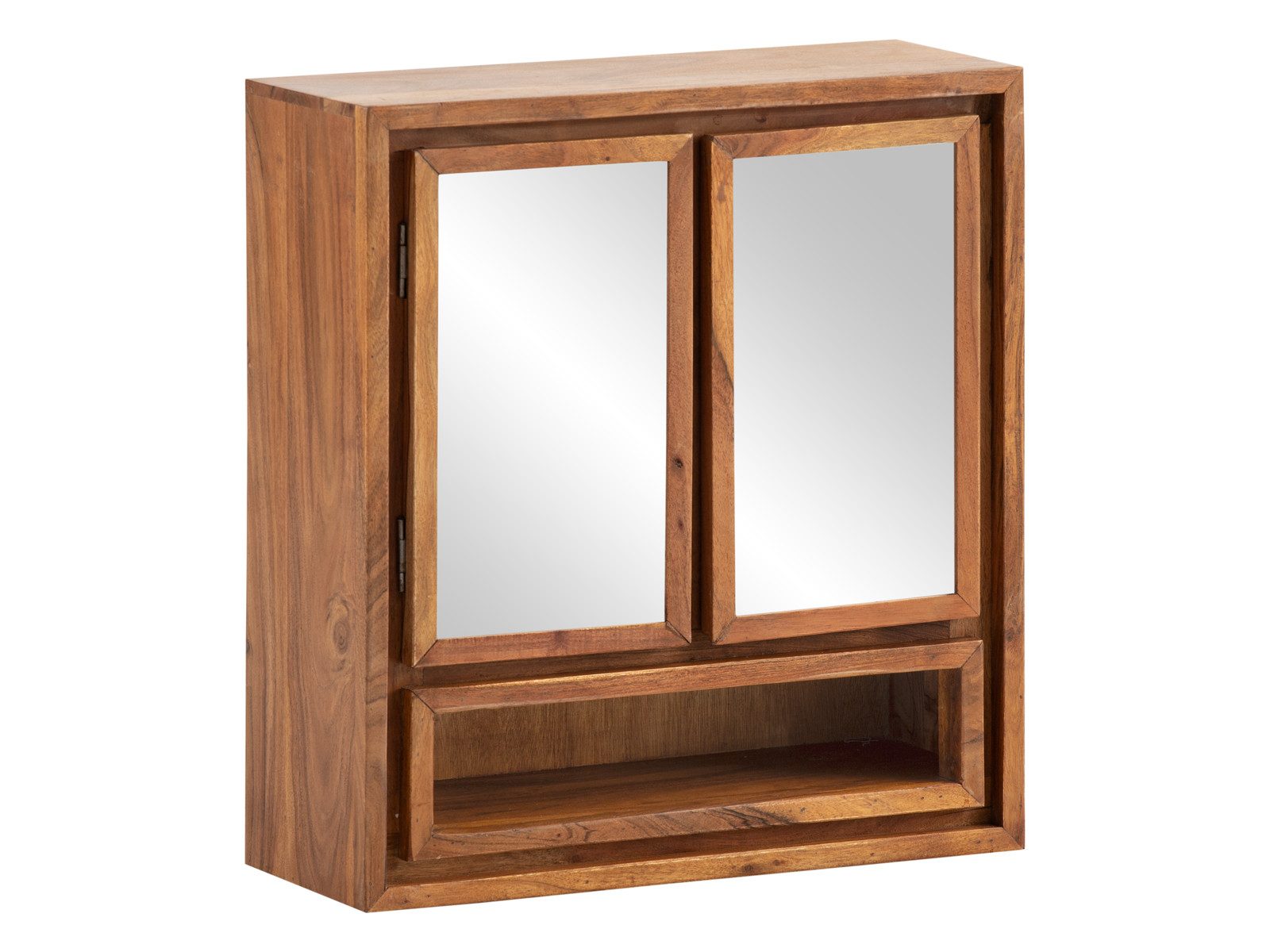 massivum Badezimmerspiegelschrank Maddox; Badschrank aus Massivholz Akazie