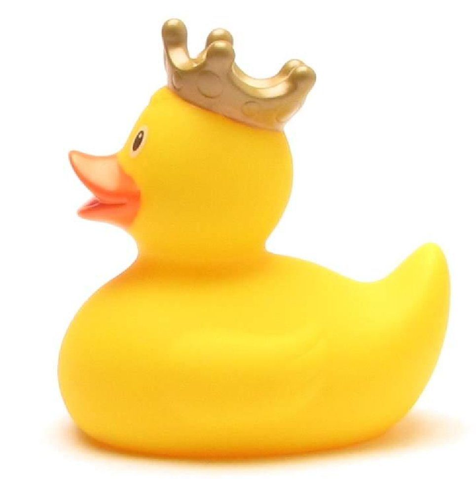 Badeente gelb Badespielzeug Lilalu Quietscheente König