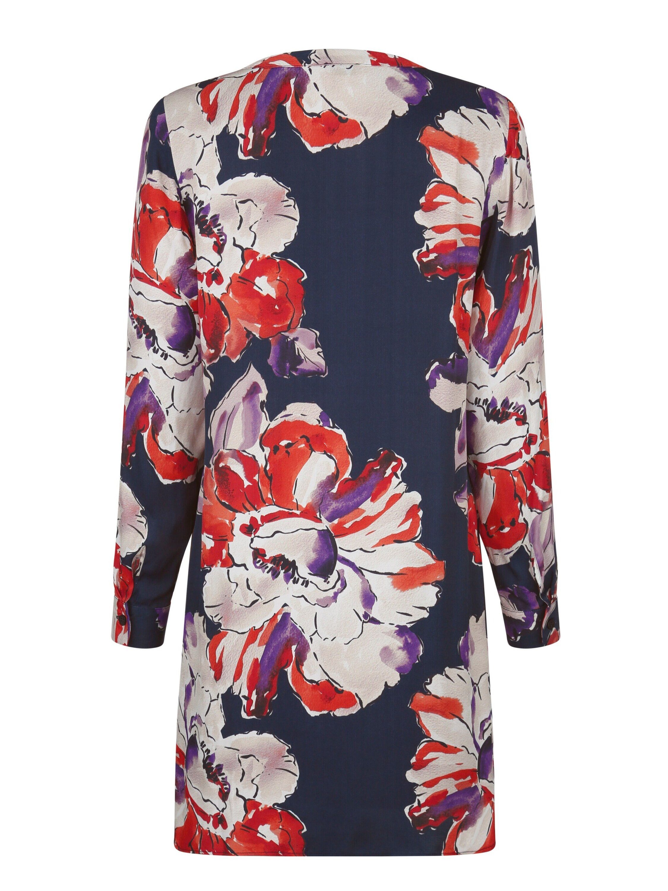 Alba Moda Langarmbluse Longbluse mit floralem Print
