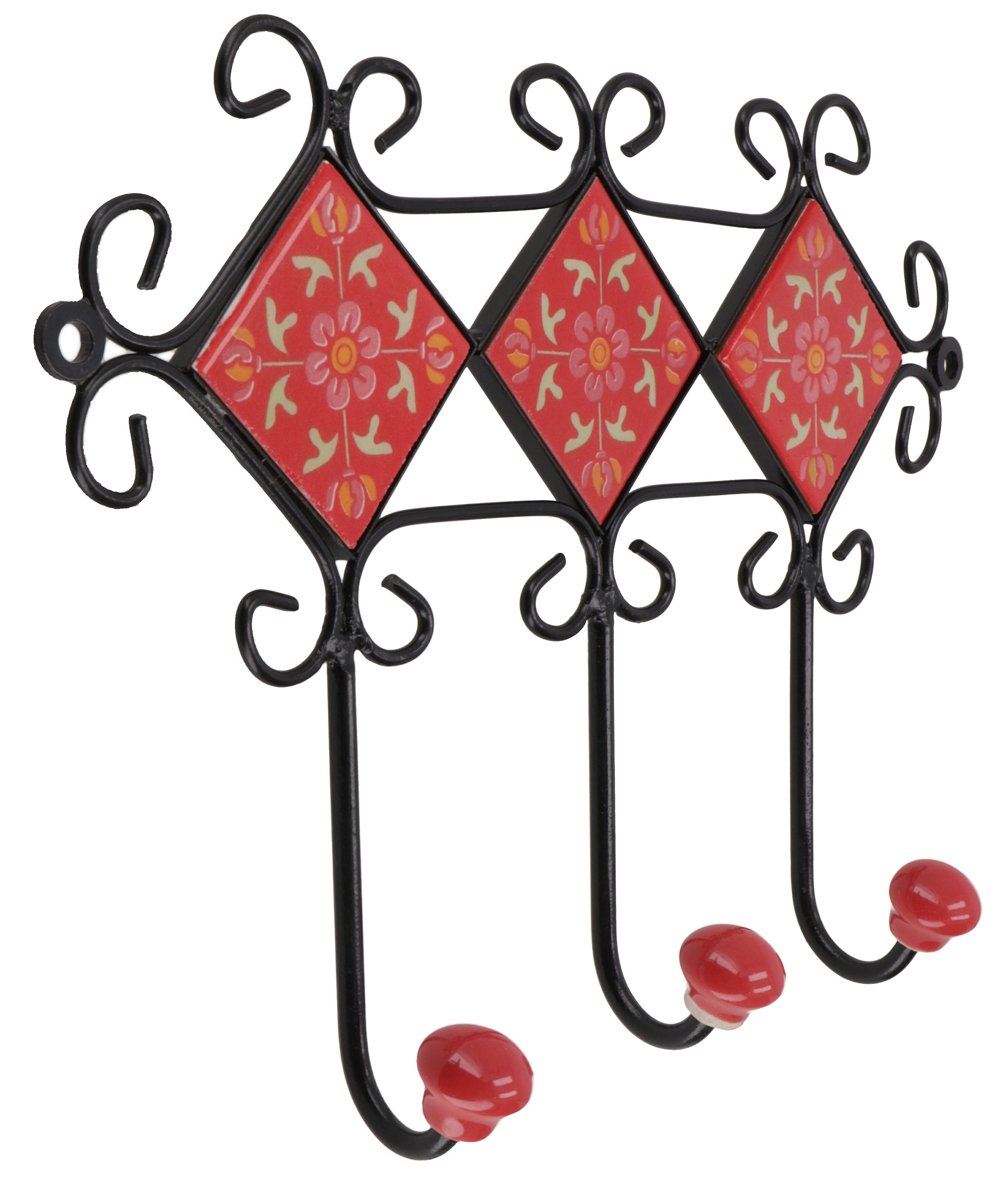 Kleiderhaken »Dreier Garderoben Haken, Wandhaken mit Fliesen..«, Guru