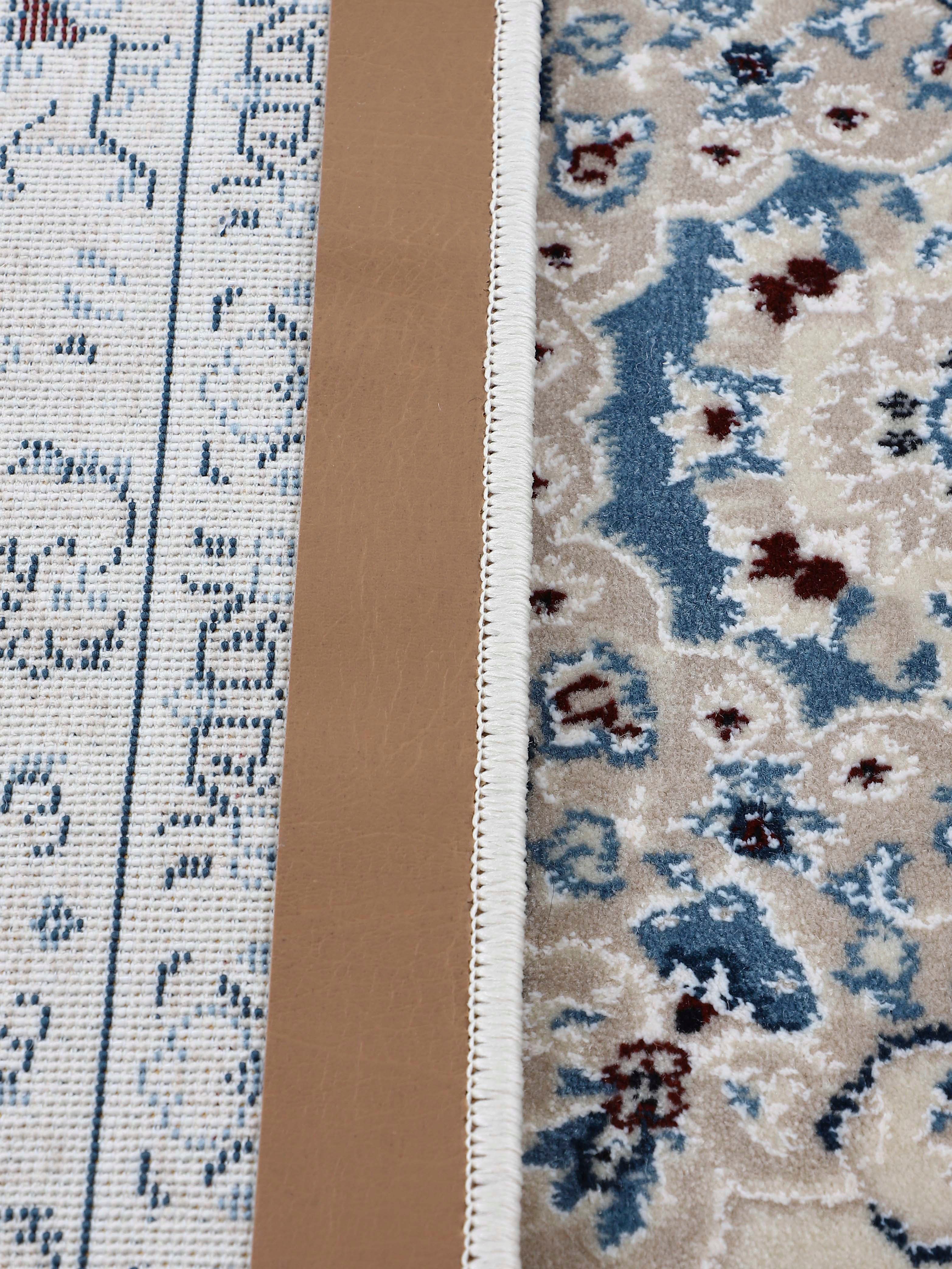 Look carpetfine, creme rund, mm, 8 Teppich Orient Höhe: Diane, Kurzflorteppich, Nain