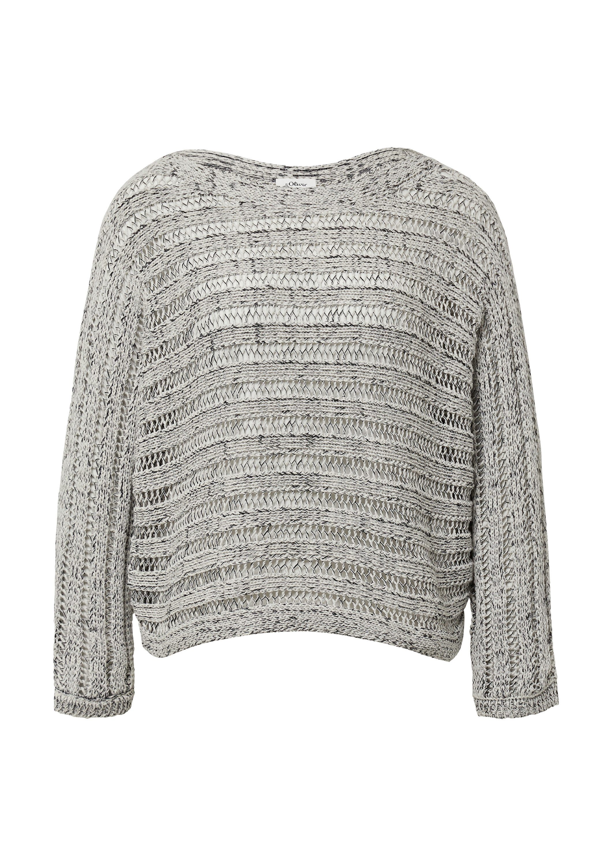 s.Oliver Longpullover Strickpullover Pullover aus Ajourstrick günstig online kaufen
