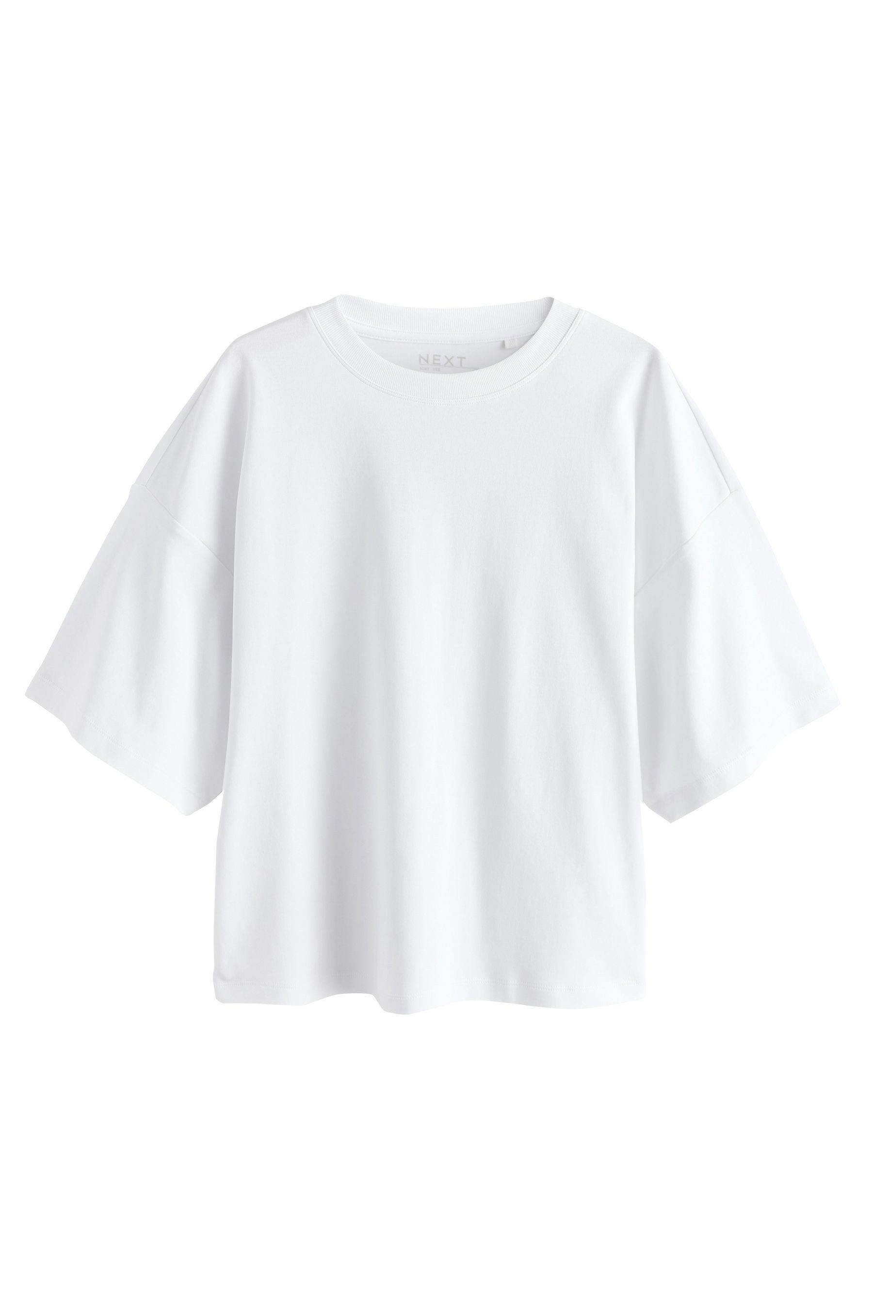 Next T-Shirt Kastiges Oversized Fit T-Shirt aus schwerem Stoff (1-tlg)