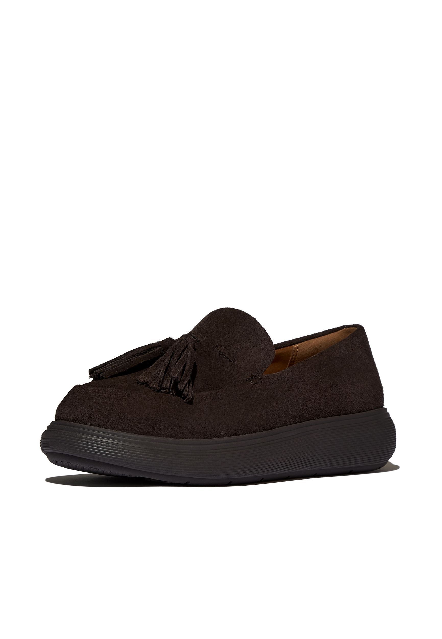 Fitflop IQ-COMFF TASSEL SUEDE LOAFERS Schnürschuh Chocolate Brown