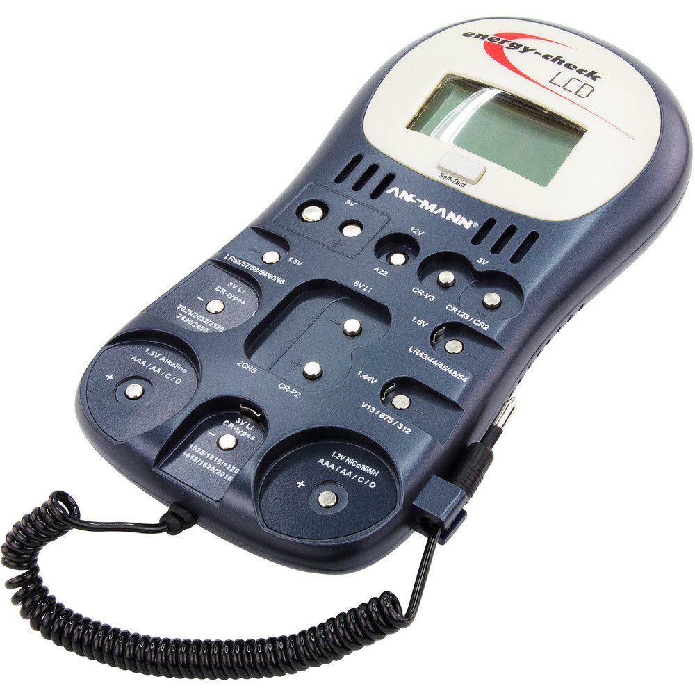 ANSMANN AG Batterietester Ansmann Batterietester Energy-Check LCD Messbereich (Batterietester) 1, (Energy-Check LCD)