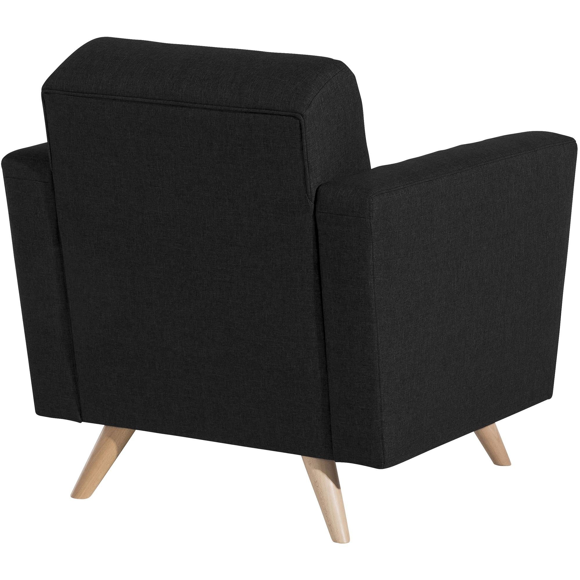 1-St), / Kostenlosem Sessel inkl. aufm Kessel (Sparpreis Sessel 21936 Karisa schwarz hochwertig 58 Versand, Buche Sitz verarbeitet,bequemer Bezug natur Flachgewebe