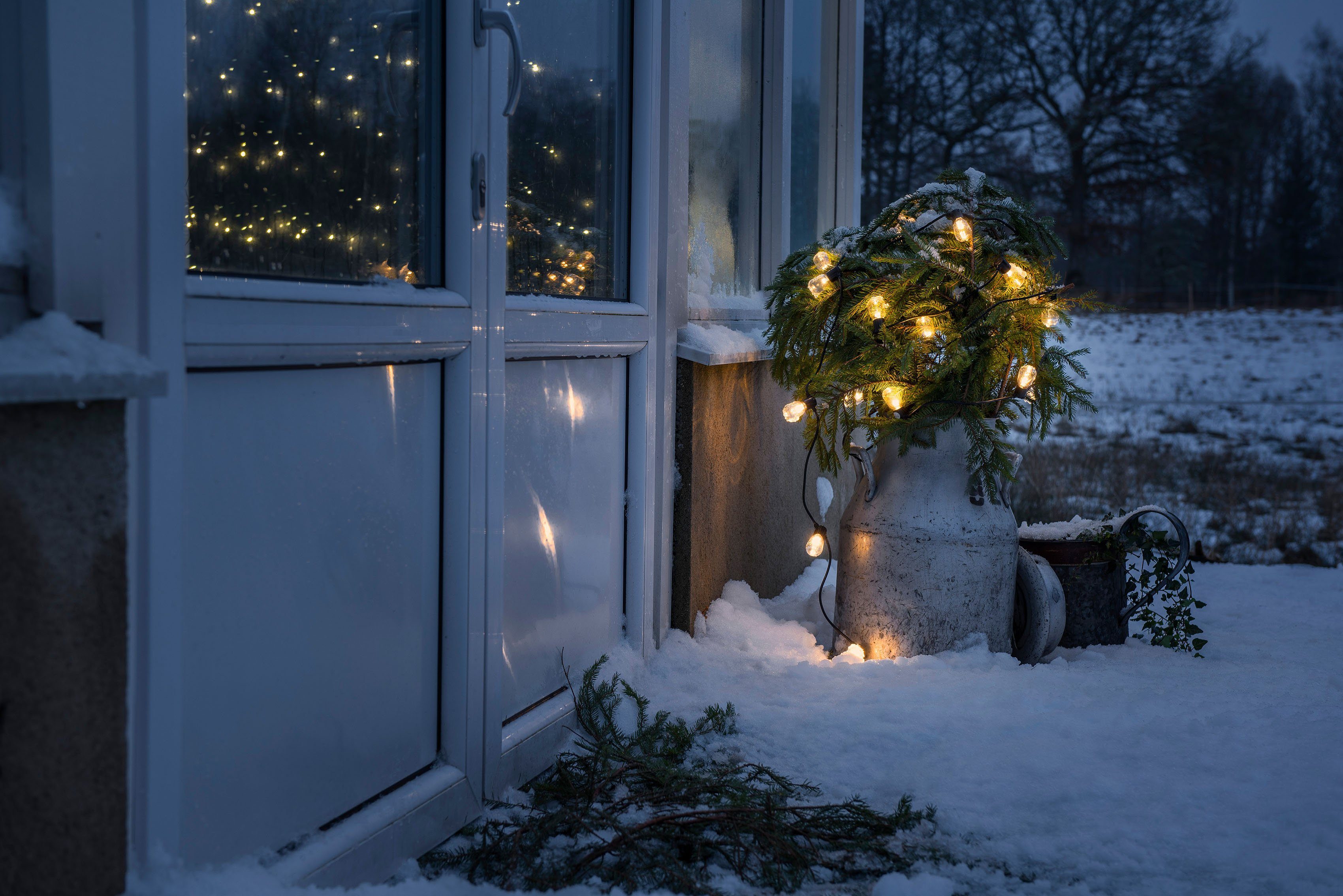 KONSTSMIDE LED-Lichterkette, 20-flammig, LED Biergartenkette, klar