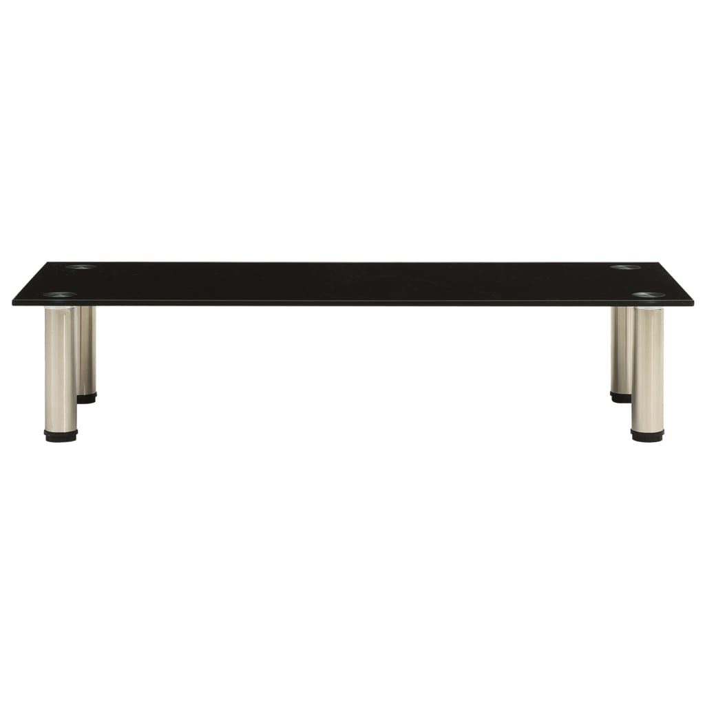 vidaXL TV-Schrank TV-Tisch 80x35x17 cm Schwarz Hartglas