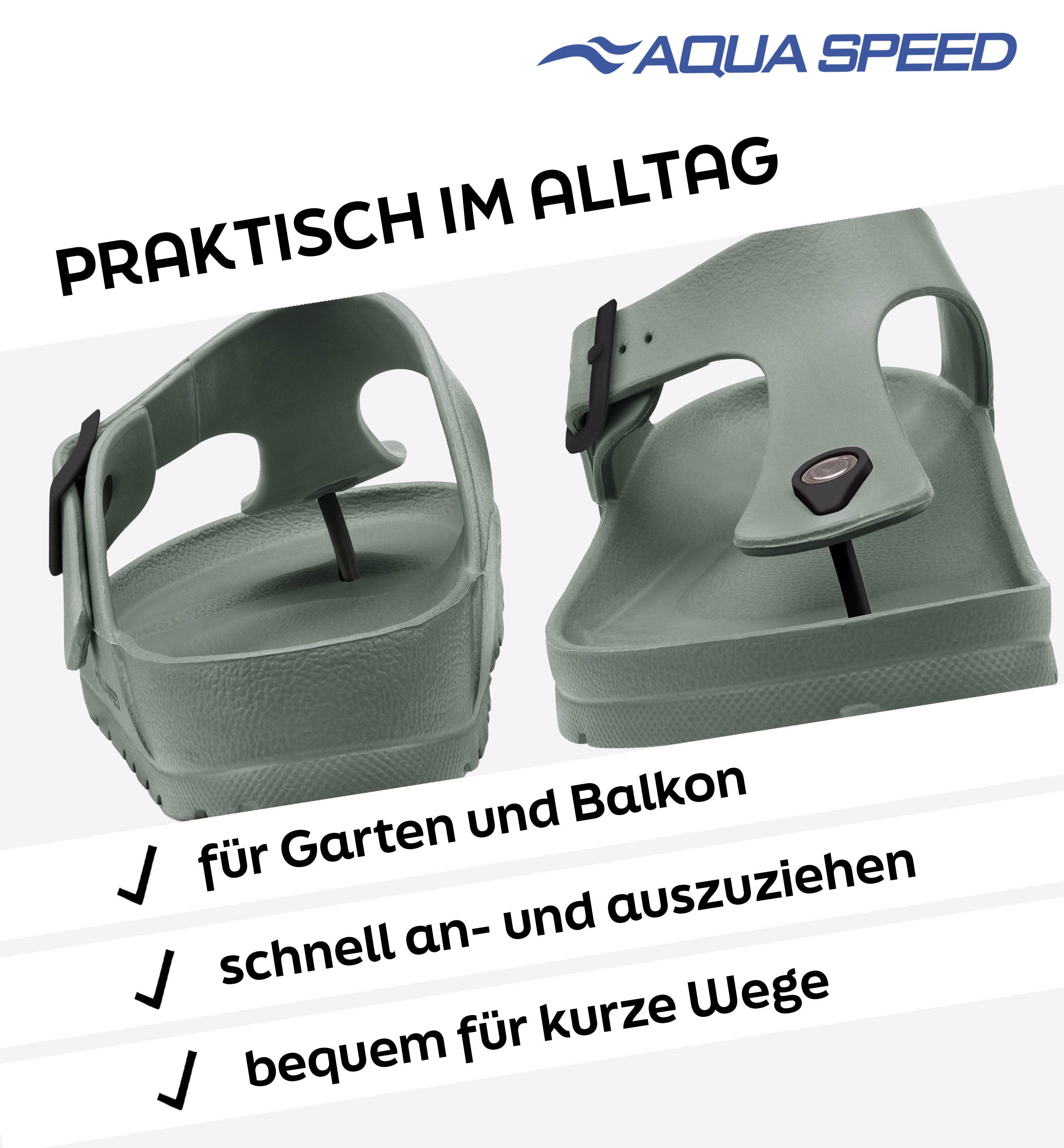 Aqua Speed MONACO Zehentrenner für Damen & Herren Größe 41 Bequem & rutschfest Badezehentrenner (Ultraleichte Badeschuhe für Damen & Herren – bequem & stilvoll) Bequemes Fußbett & flexibles Material für höchsten Tragekomfort