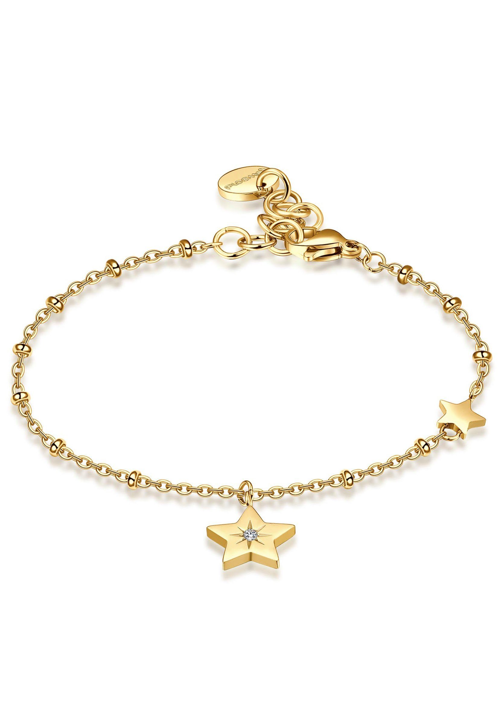 Brosway Armband CHANT STAR, BAH41, BAH42, mit Swarovski® Kristall gelbgoldfarben-kristallweiß