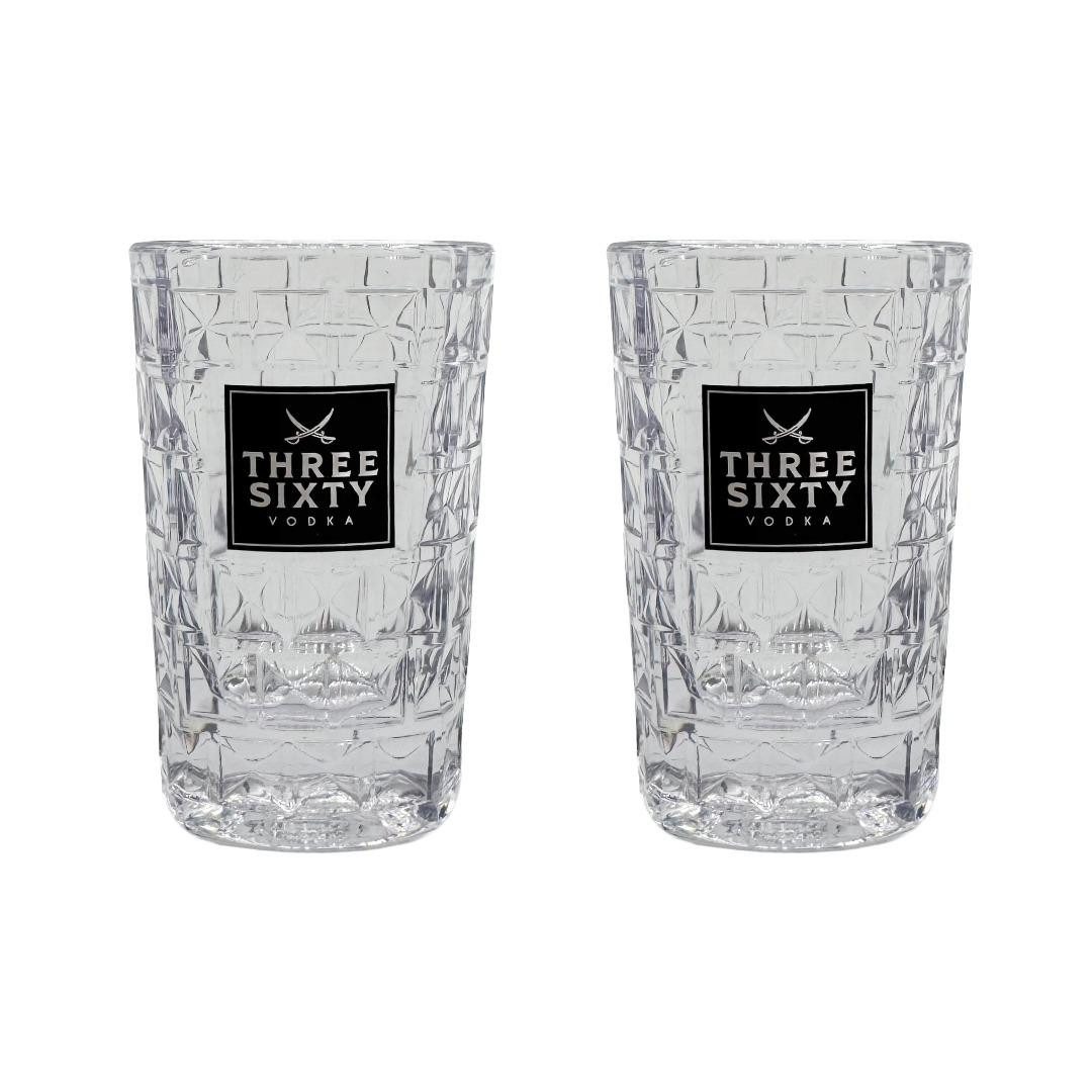 Gläser-Set Three Sixty Shotgläser 2er-Set – 2 cl geeicht – Hartplastik
