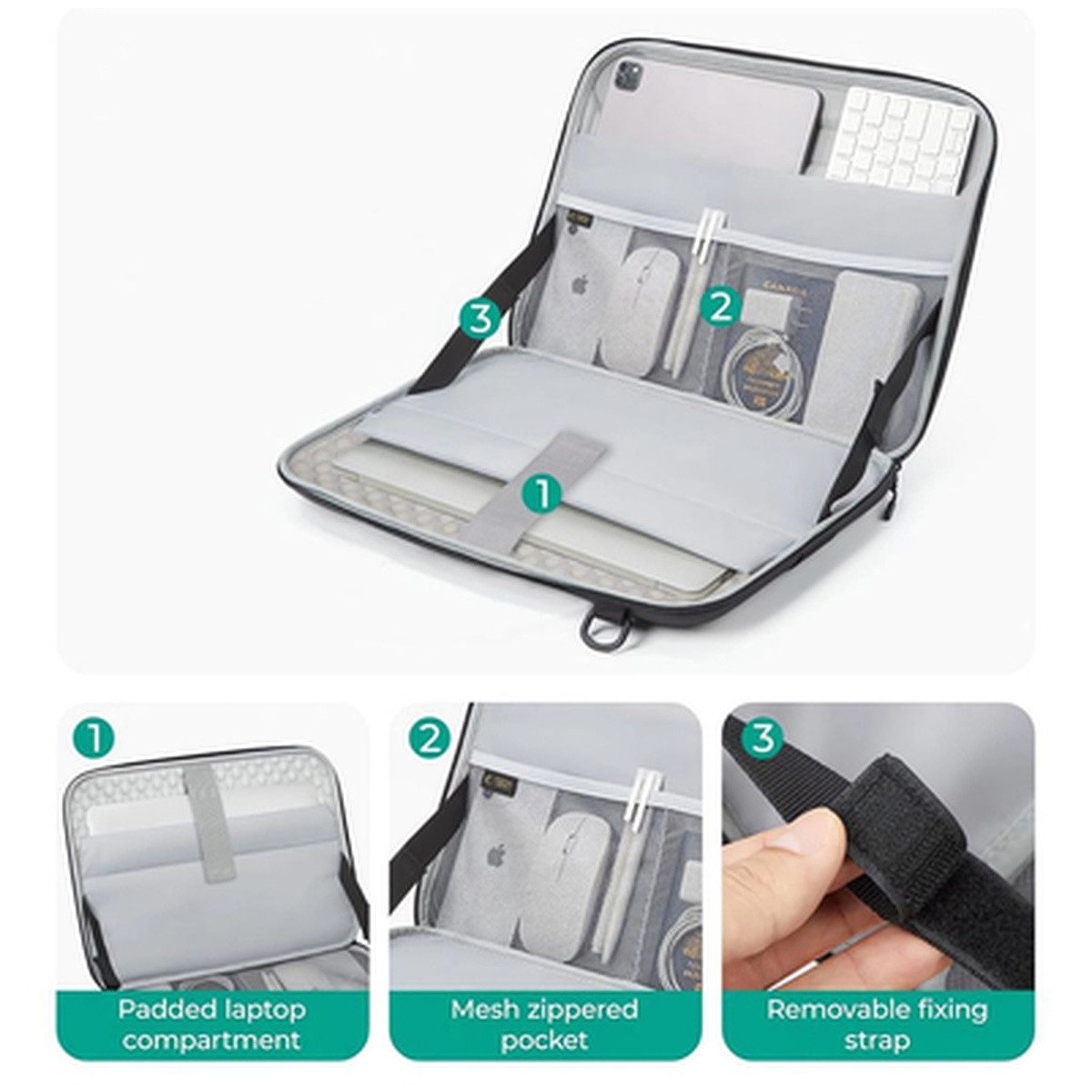TECH PROTECT Laptoptasche Tech Protect Ranger X Taktische Laptoptasche für 15 16 Zoll – Bild 5 von 5