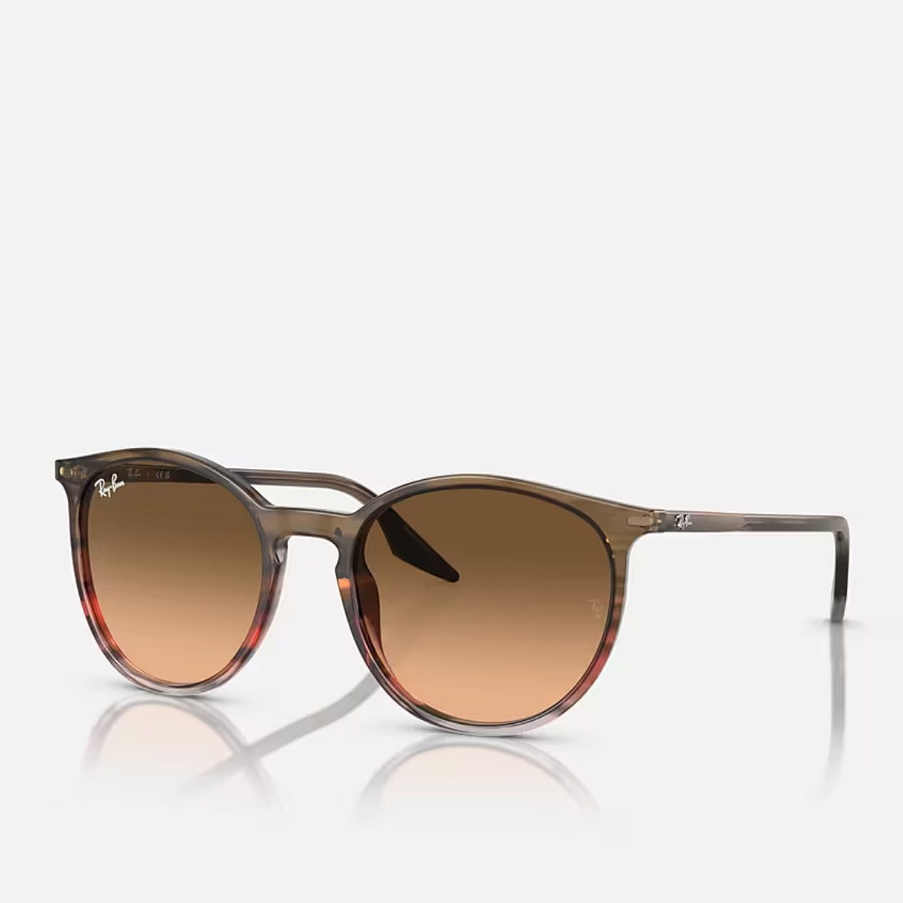 Ray-Ban Sonnenbrille Ray-Ban RB2204 Striped Brown Bianco Rosa 54 mm