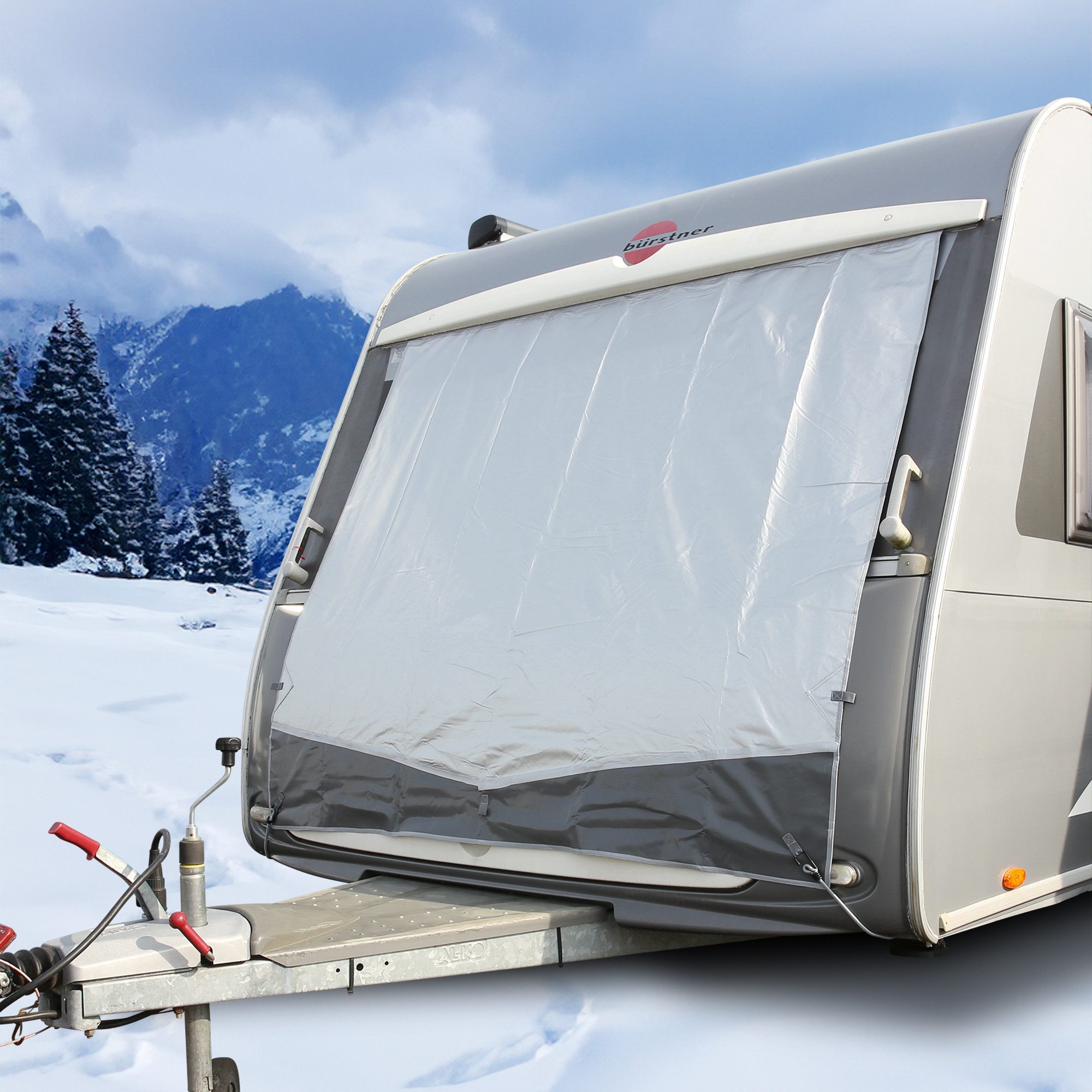yourGEAR Winterschutzhaube your GEAR Caravan Bugschutzplane Thermo 185 x 160 cm - Wohnwagen