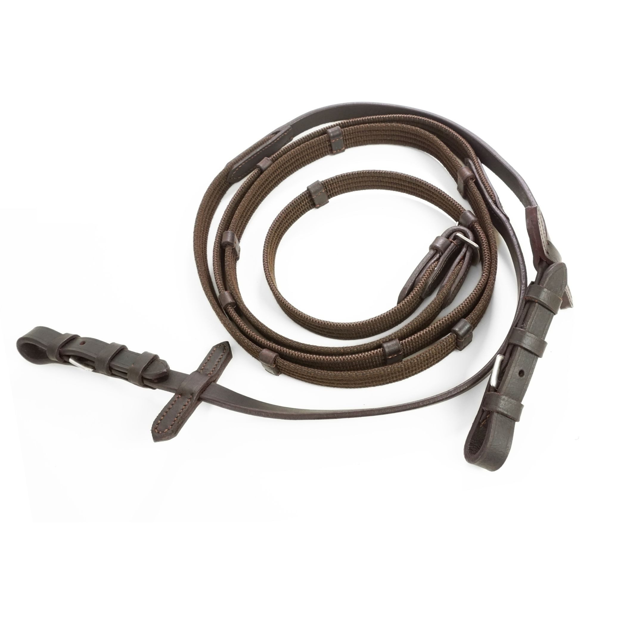 Pferdelinis Gurtzügel Trensen Zügel für Pferde, langlebige Gurtzügel in Schwarz oder Braun, in den Farben Schwarz oder Braun, Breite: 18 mm, Länge: 2,90m