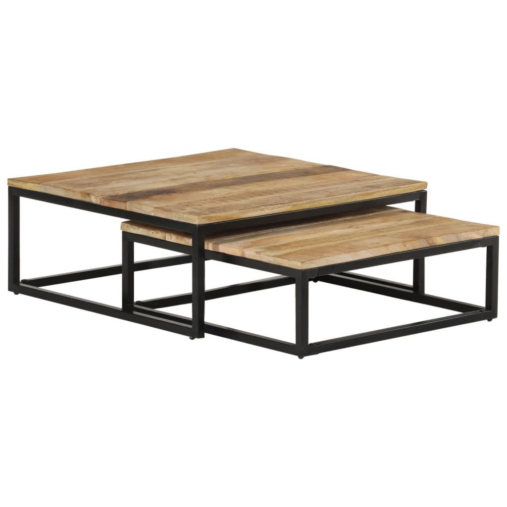 Couchtisch Satztische 2-Stk. Massivholz
