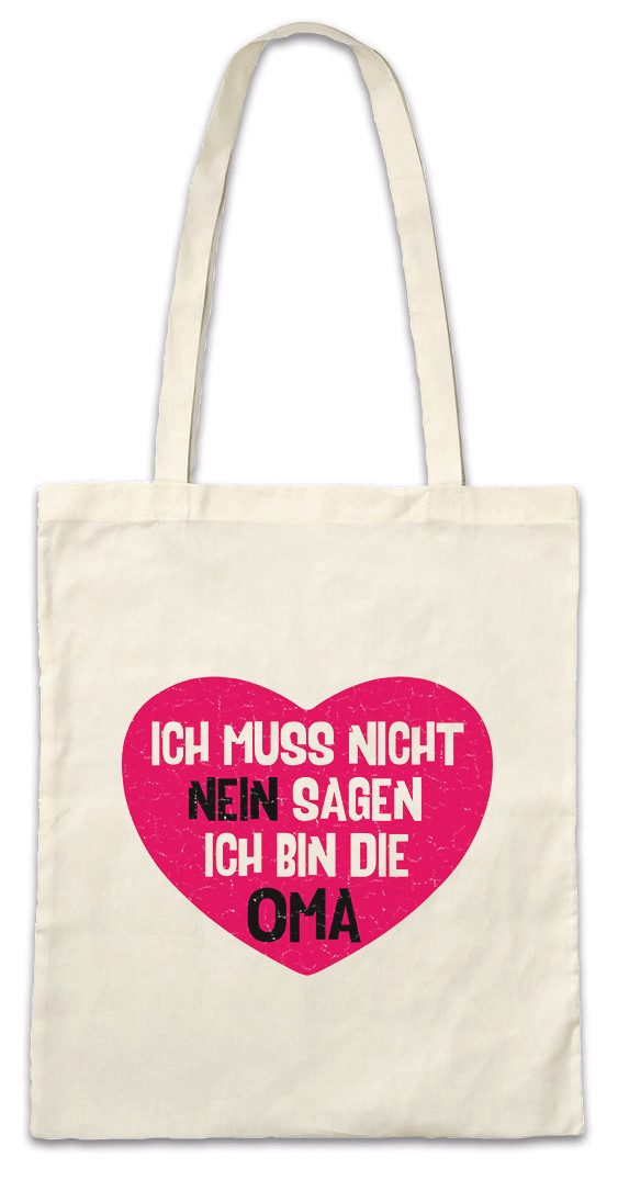 Urban Backwoods Beuteltasche Ich Muss Nicht Nein Sagen Stofftasche Fun Ich Bin Die Oma Granny Beste (1-tlg), Omi Enkel Großmutter