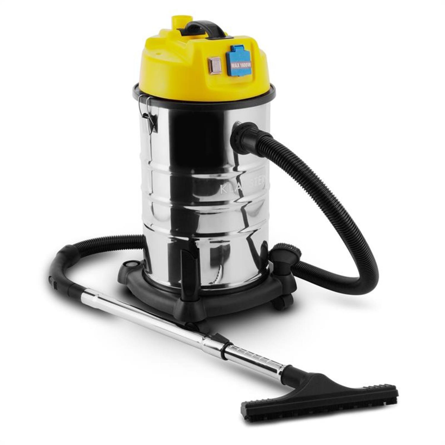 Klarstein Nass-Trocken-Sauger Reinraum Industriesauger, 1400 W, Trocken Nasssauger Industriestaubsauger beutellos Saugwischer Присоска