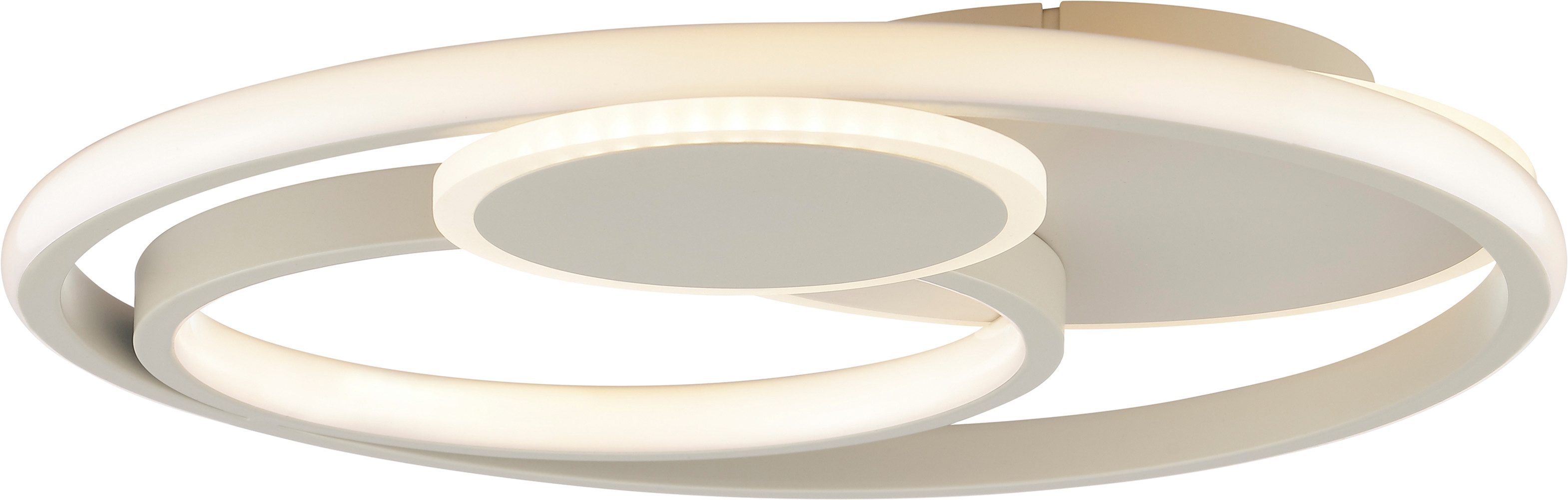 Brilliant LED Deckenleuchte Runda, Dimmfunktion, LED fest integriert, Warmweiß, Ø 40 cm, 4000 lm, 3000 K, 3-Stufen dimmbar, Metall/Kunststoff